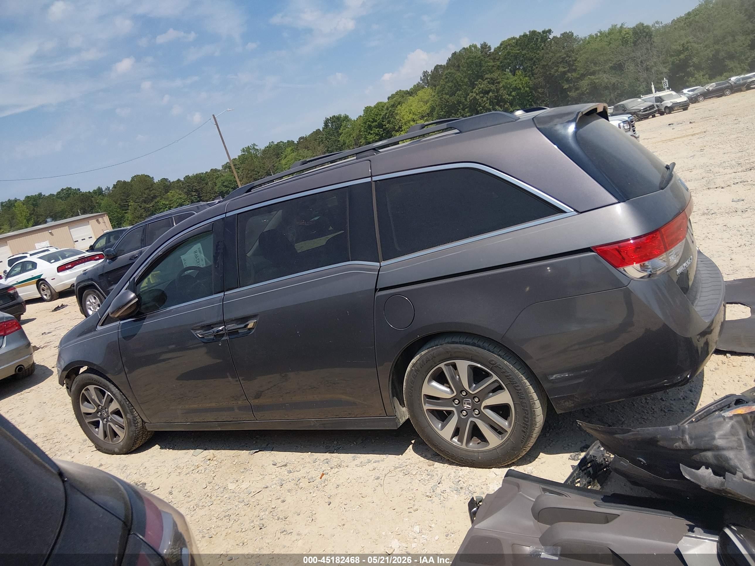 2014 Honda Odyssey Touring/touring Elite Gray vin: 5FNRL5H90EB105029