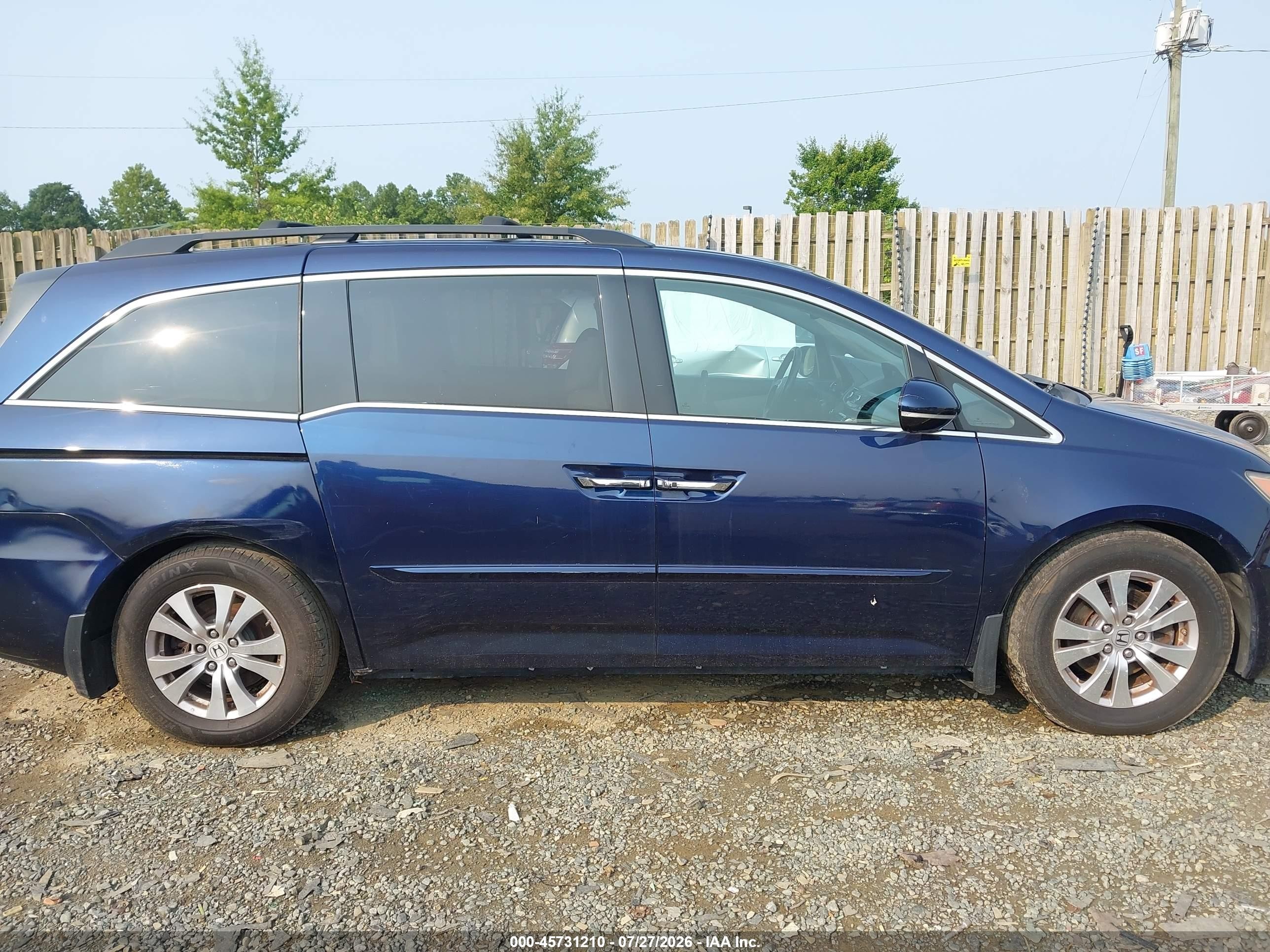 2015 Honda Odyssey Touring/touring Elite Dark Blue vin: 5FNRL5H90FB131924