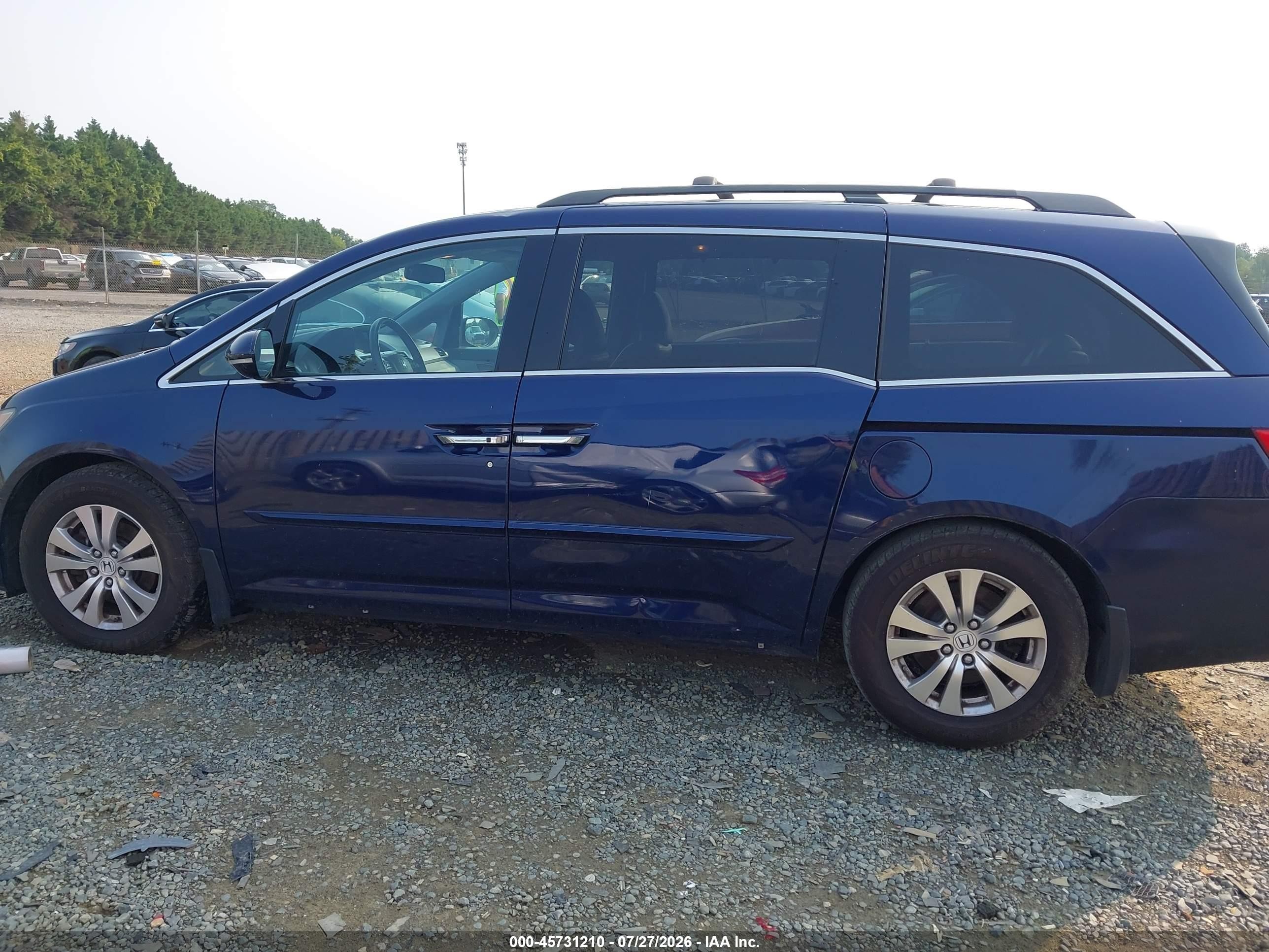 2015 Honda Odyssey Touring/touring Elite Dark Blue vin: 5FNRL5H90FB131924