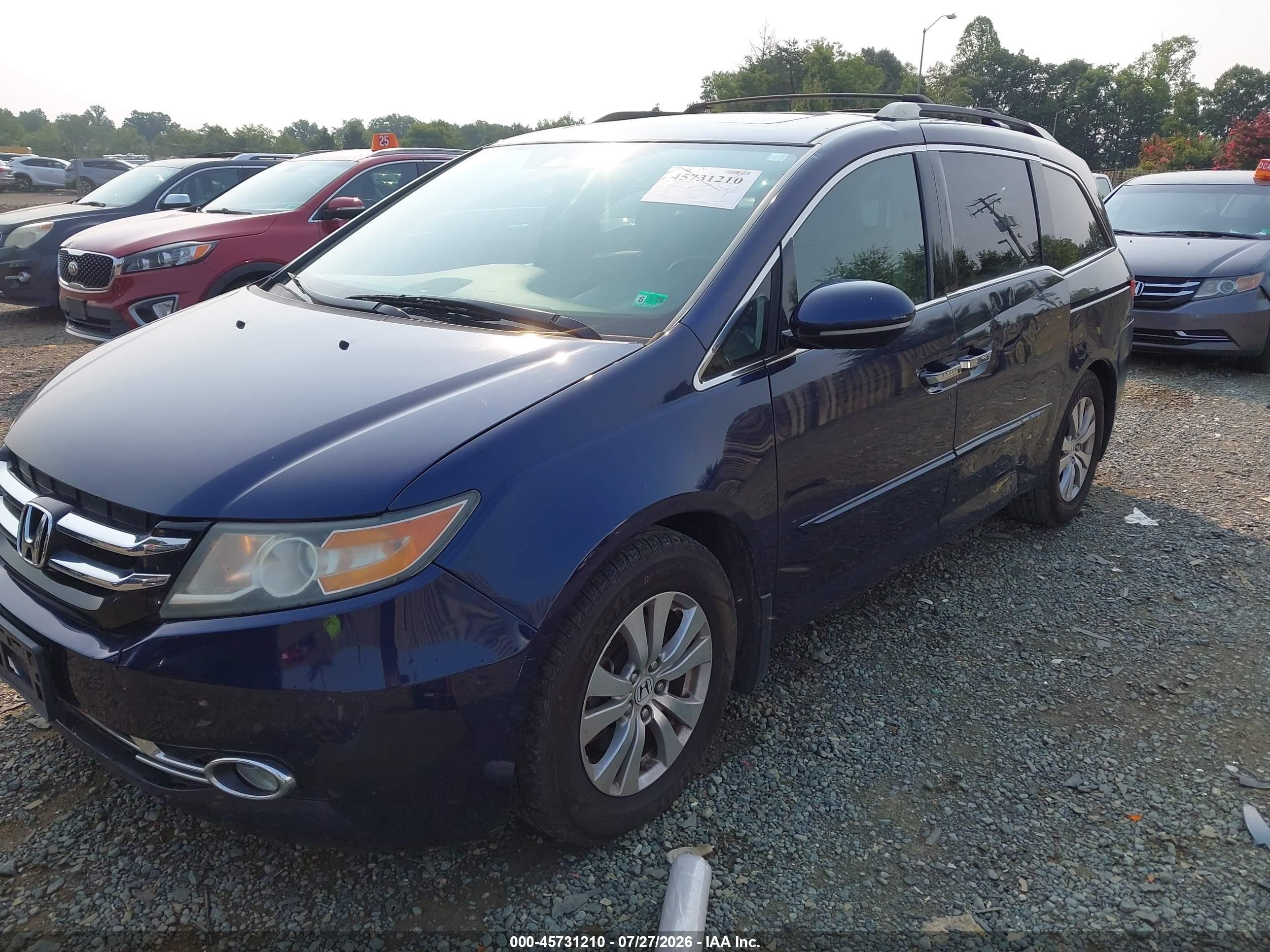 2015 Honda Odyssey Touring/touring Elite Dark Blue vin: 5FNRL5H90FB131924