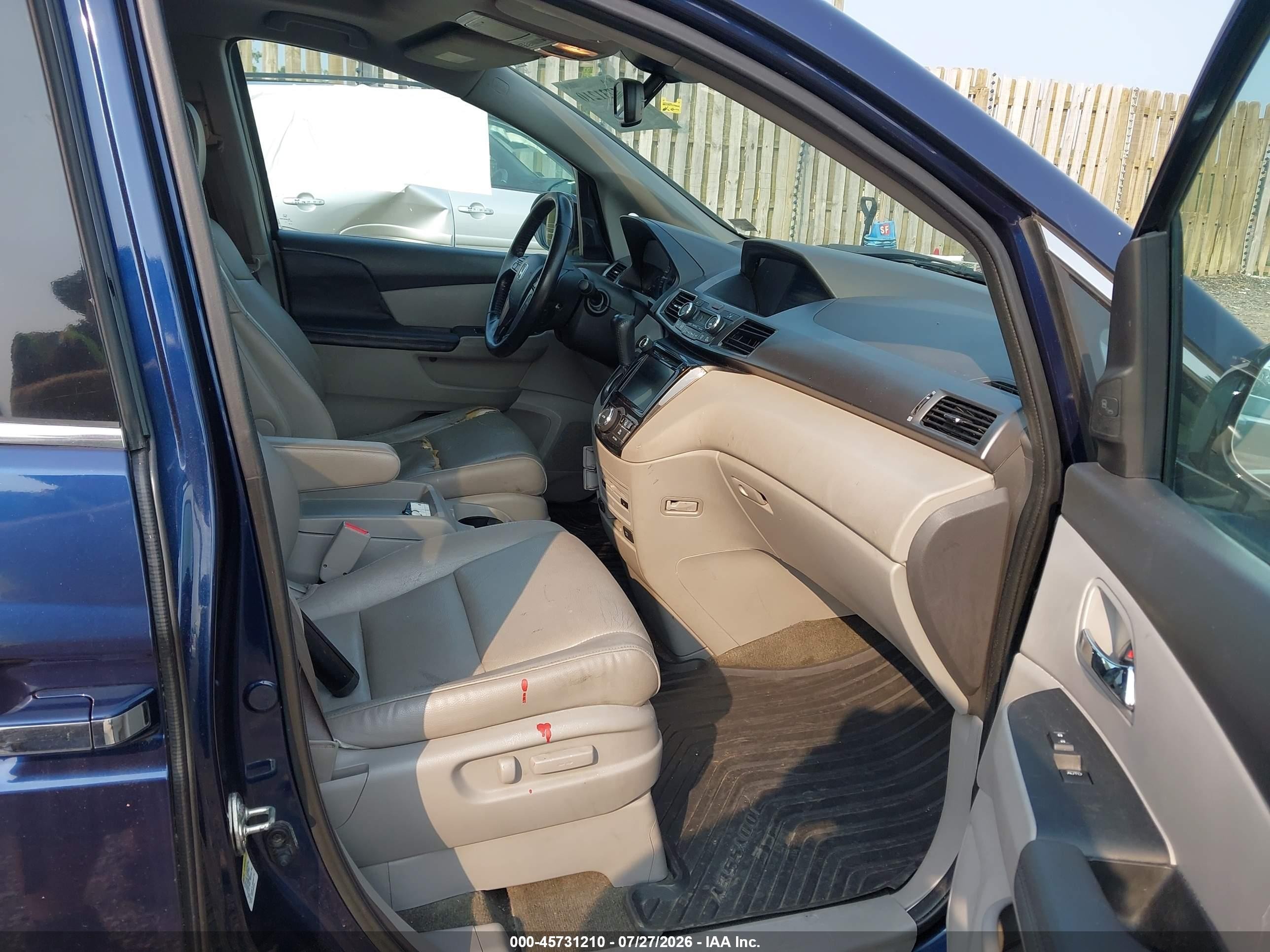 2015 Honda Odyssey Touring/touring Elite Dark Blue vin: 5FNRL5H90FB131924