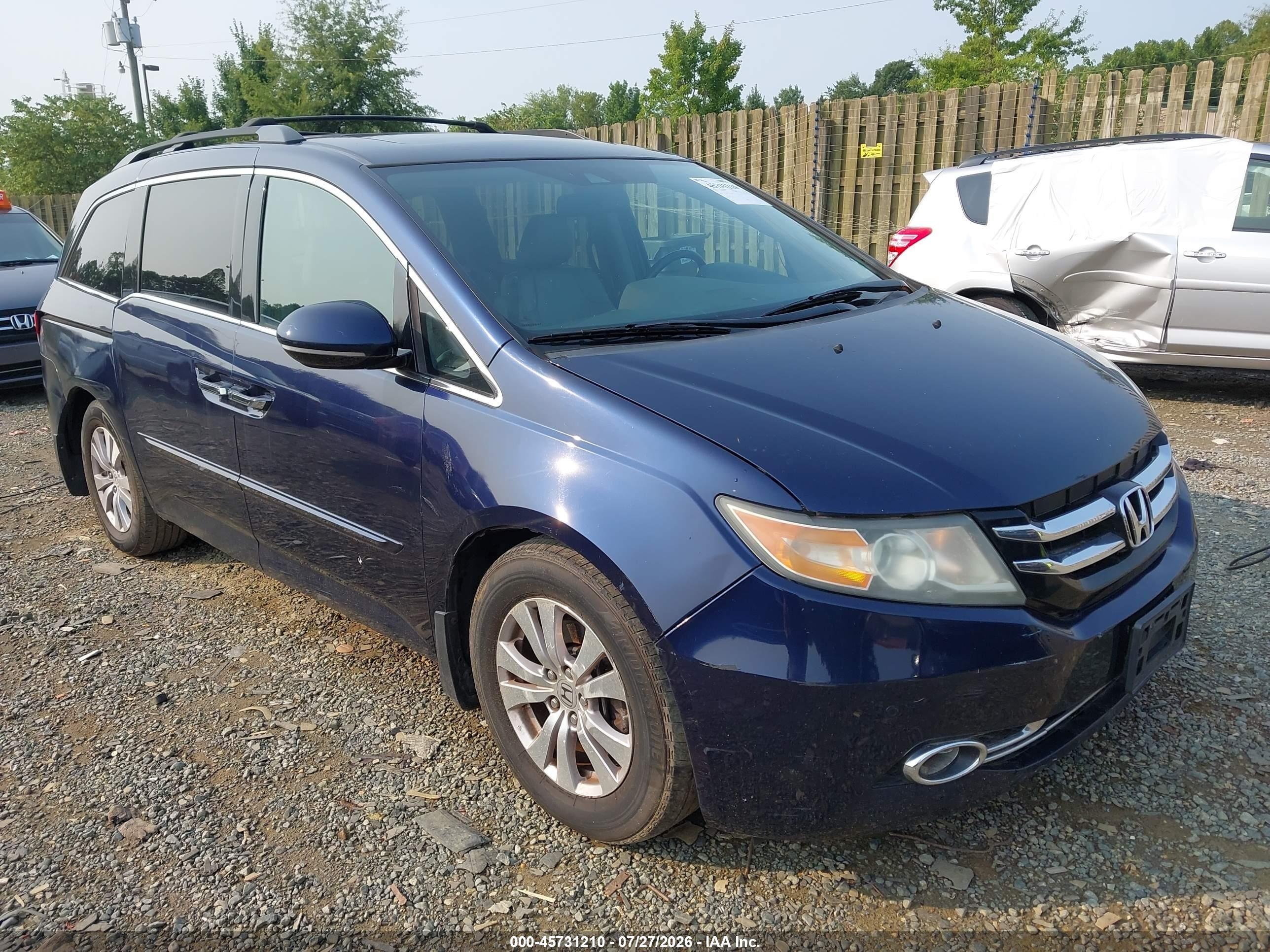 2015 Honda Odyssey Touring/touring Elite Dark Blue vin: 5FNRL5H90FB131924