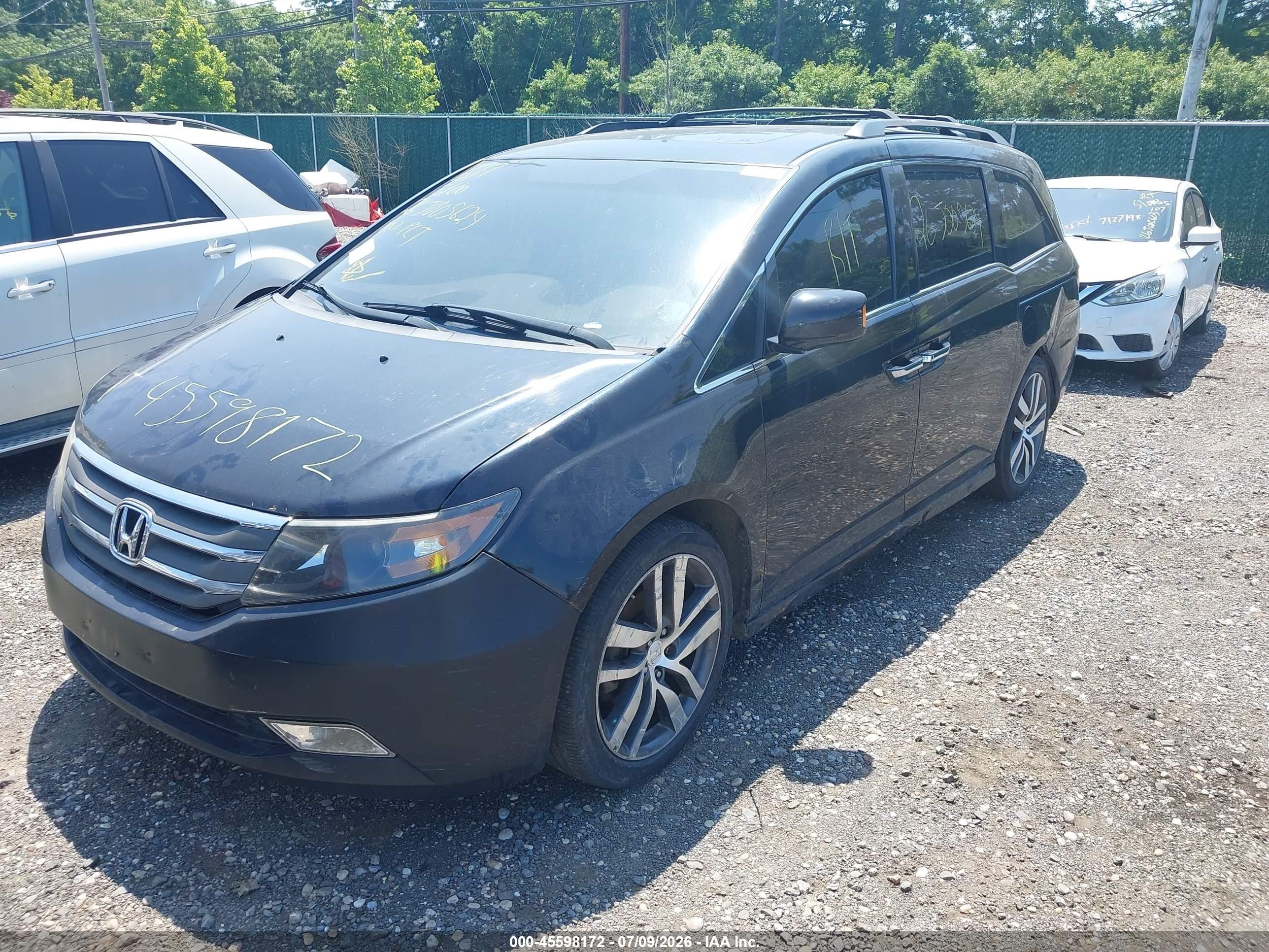 2012 Honda Odyssey Touring/touring Elite Gray vin: 5FNRL5H91CB026546