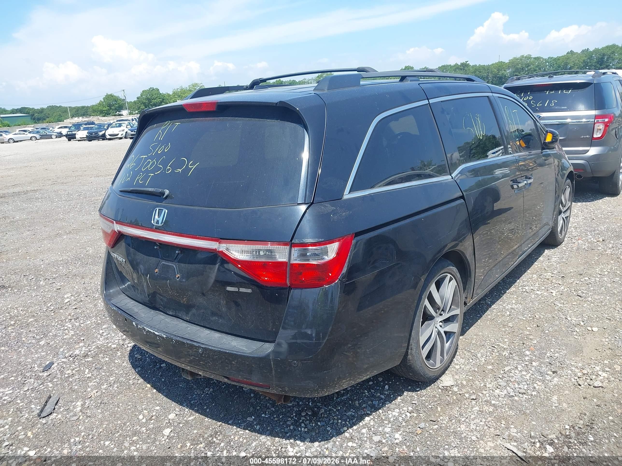 2012 Honda Odyssey Touring/touring Elite Gray vin: 5FNRL5H91CB026546