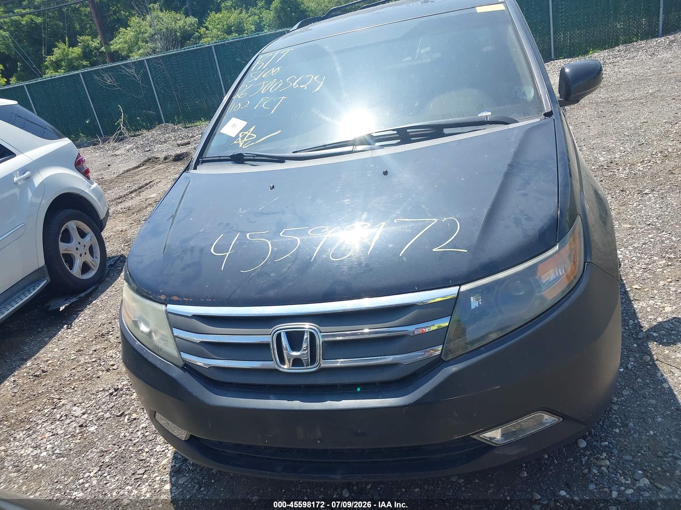 2012 Honda Odyssey Touring/touring Elite Gray vin: 5FNRL5H91CB026546