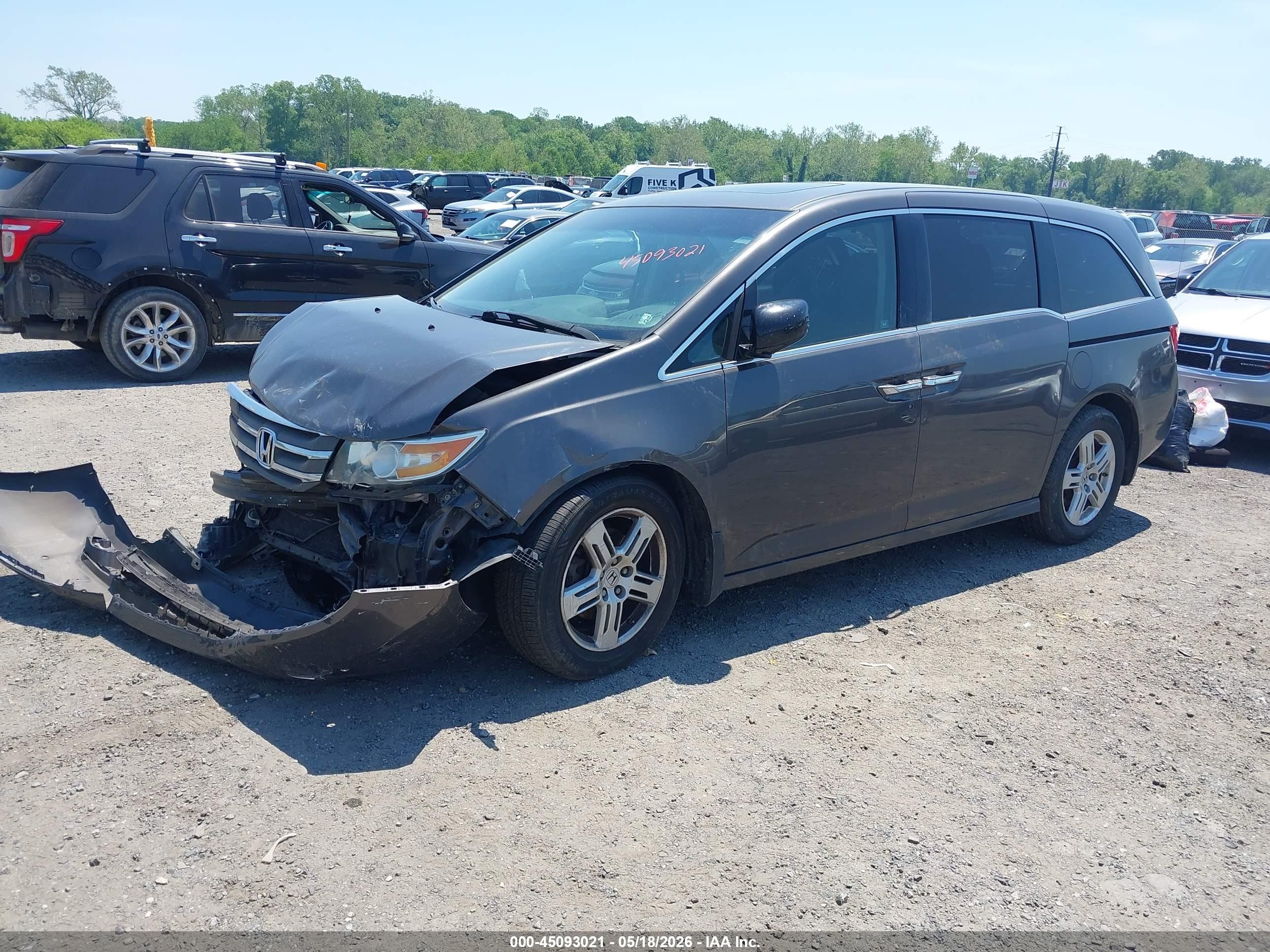 2012 Honda Odyssey Touring/touring Elite Gray vin: 5FNRL5H91CB036252