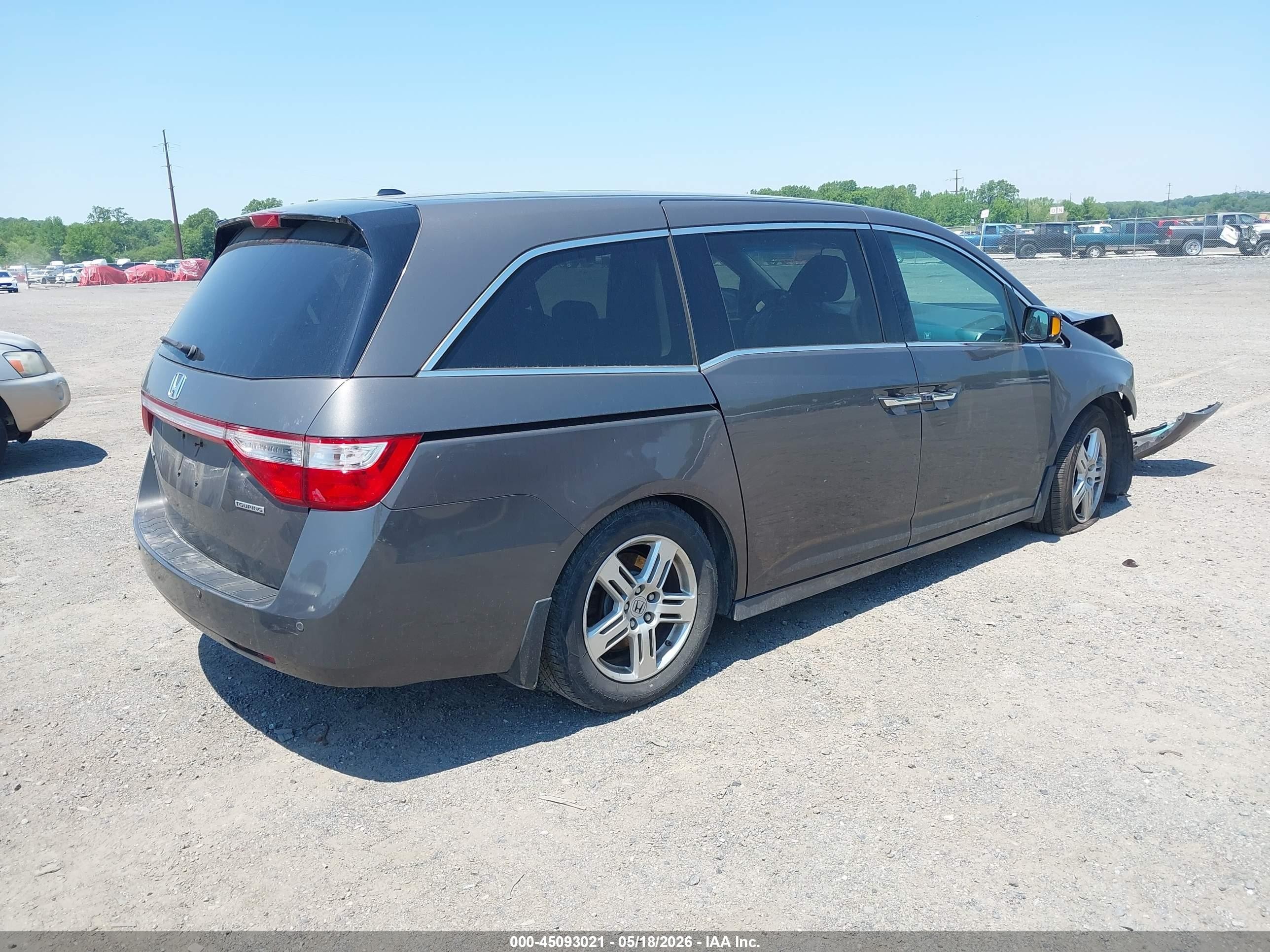 2012 Honda Odyssey Touring/touring Elite Gray vin: 5FNRL5H91CB036252