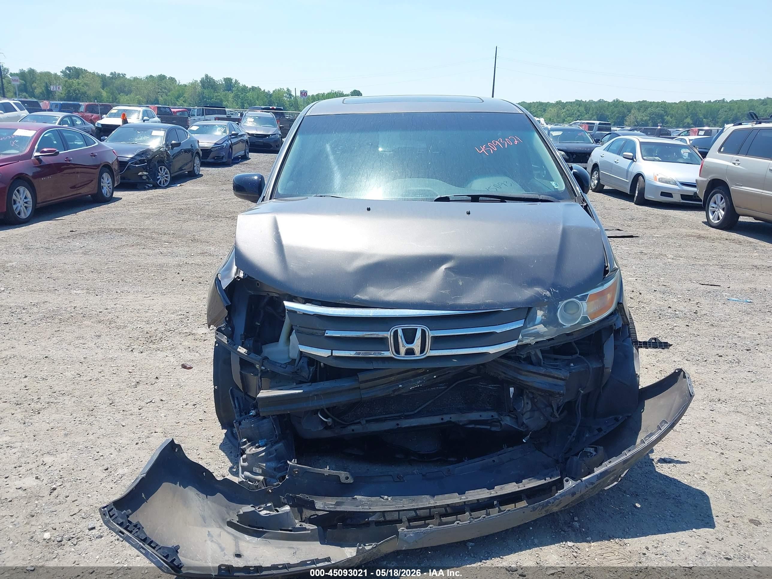 2012 Honda Odyssey Touring/touring Elite Gray vin: 5FNRL5H91CB036252