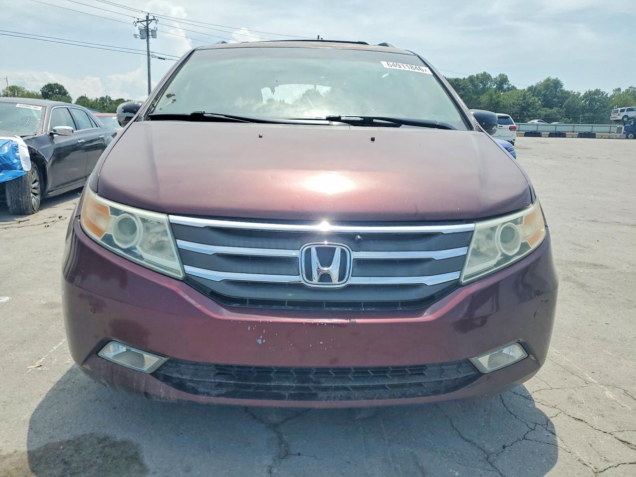2012 Honda Odyssey Touring Burgundy vin: 5FNRL5H91CB040009