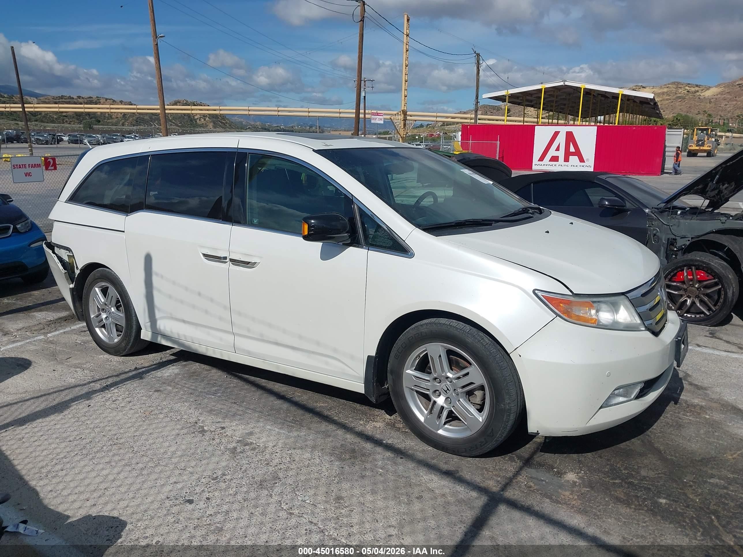 2012 Honda Odyssey Touring/touring Elite Белый vin: 5FNRL5H91CB079487
