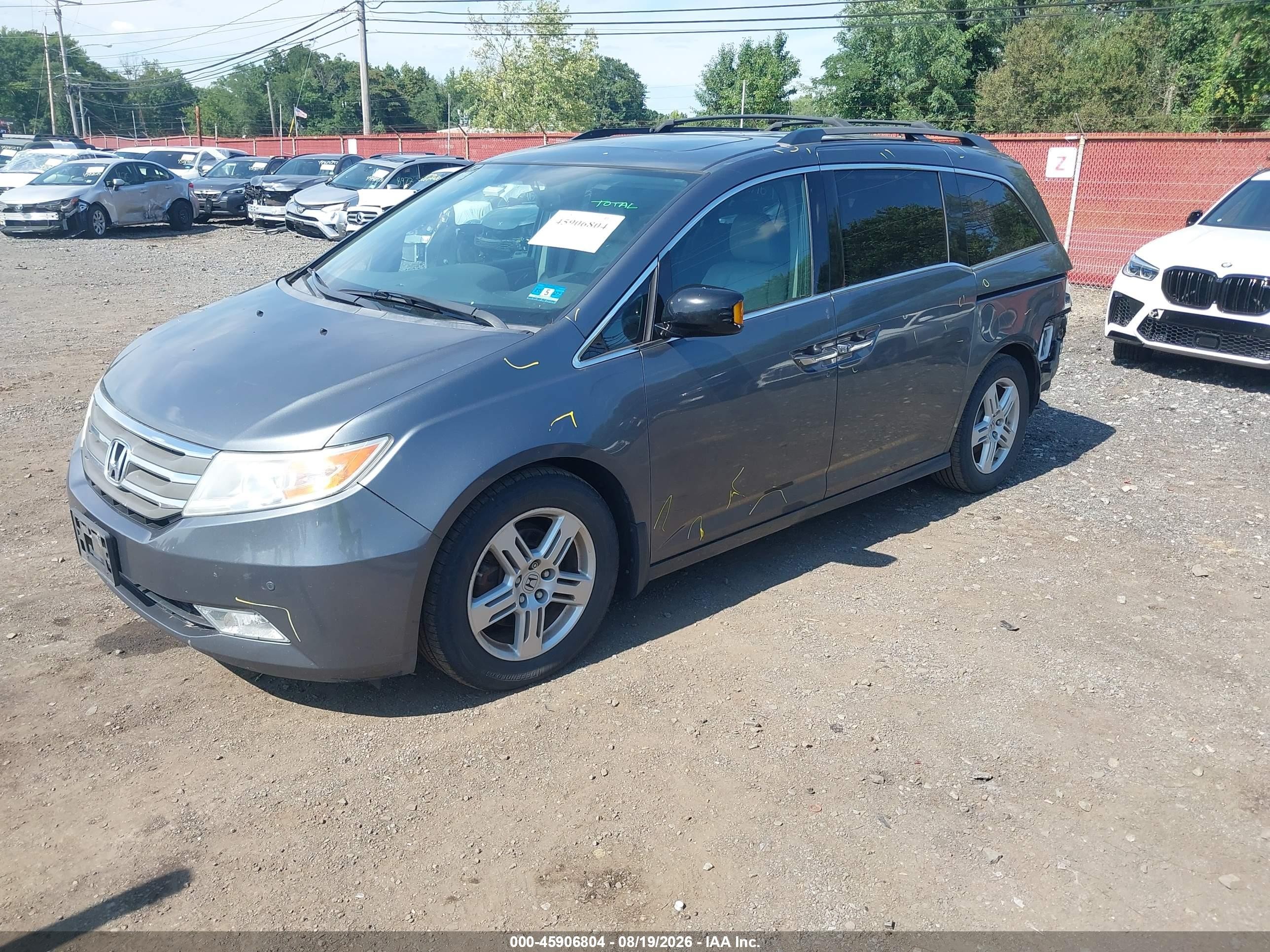 2013 Honda Odyssey Touring/touring Elite Серый vin: 5FNRL5H91DB069480