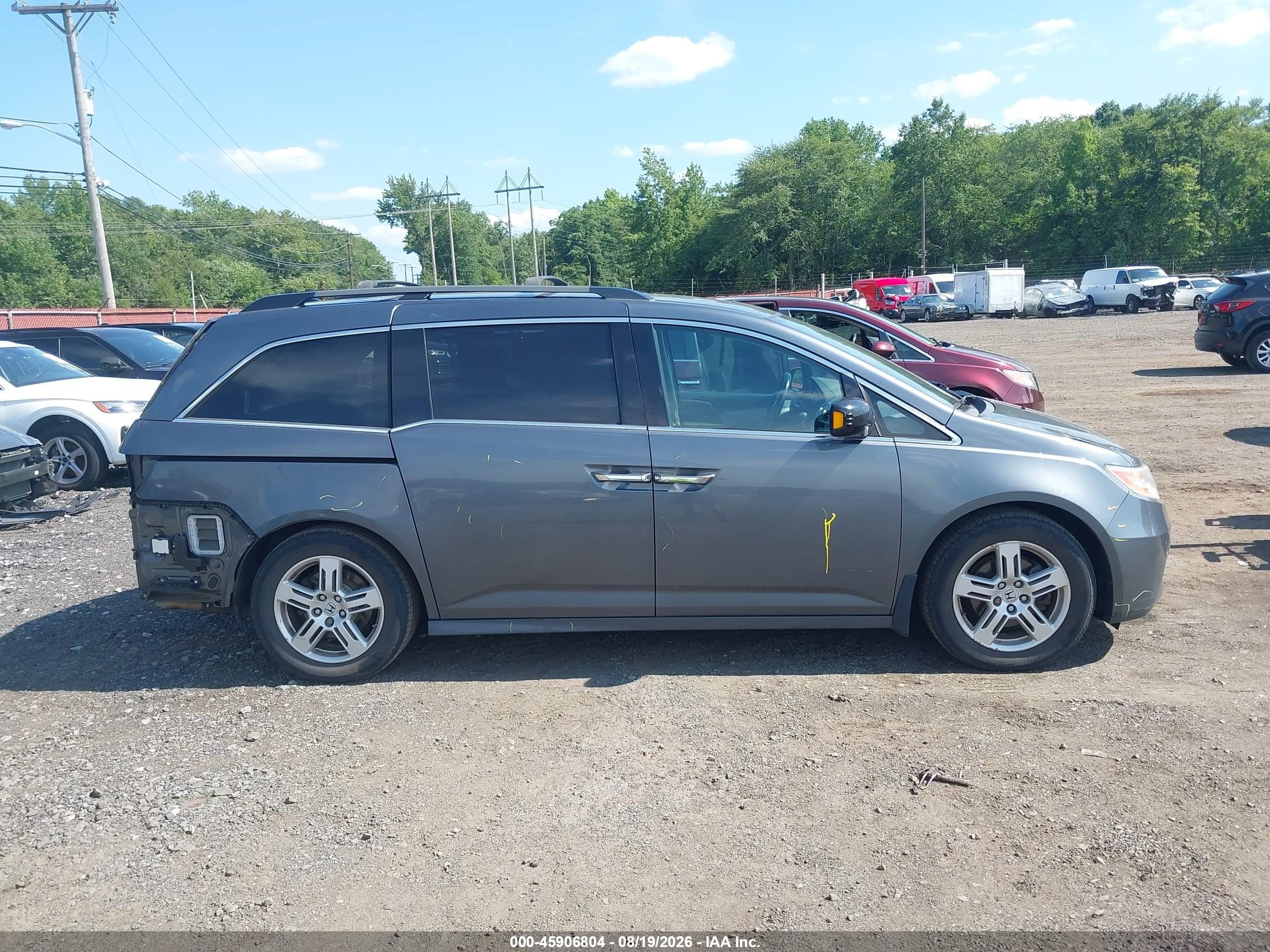 2013 Honda Odyssey Touring/touring Elite Серый vin: 5FNRL5H91DB069480