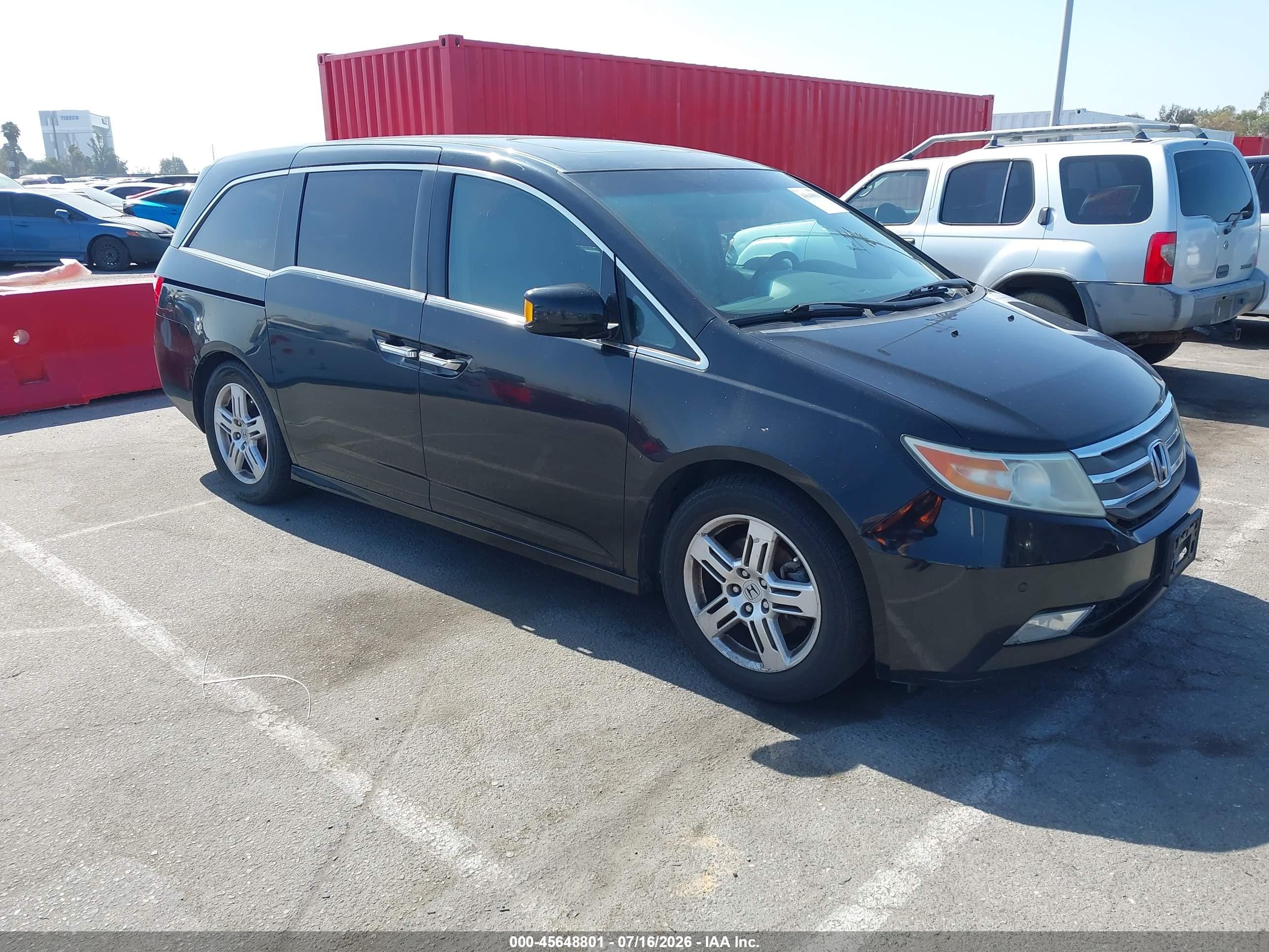 2013 Honda Odyssey Touring/touring Elite Black vin: 5FNRL5H91DB085565