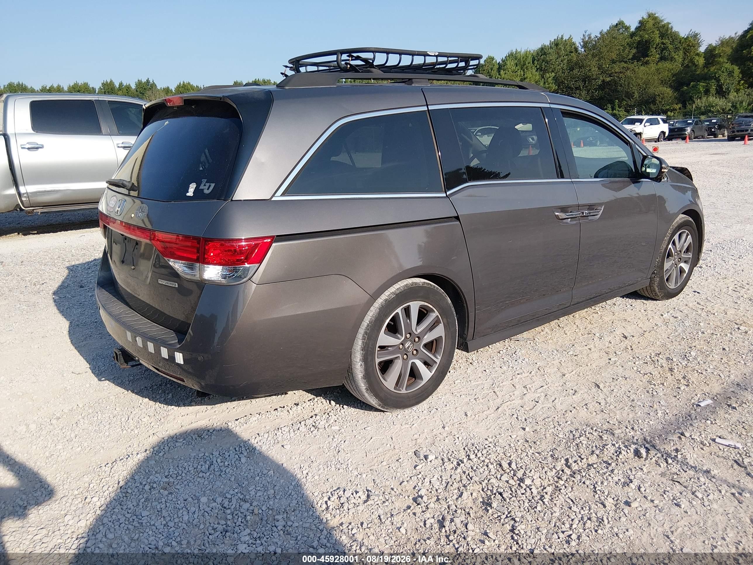 2014 Honda Odyssey Touring/touring Elite Gray vin: 5FNRL5H91EB014335