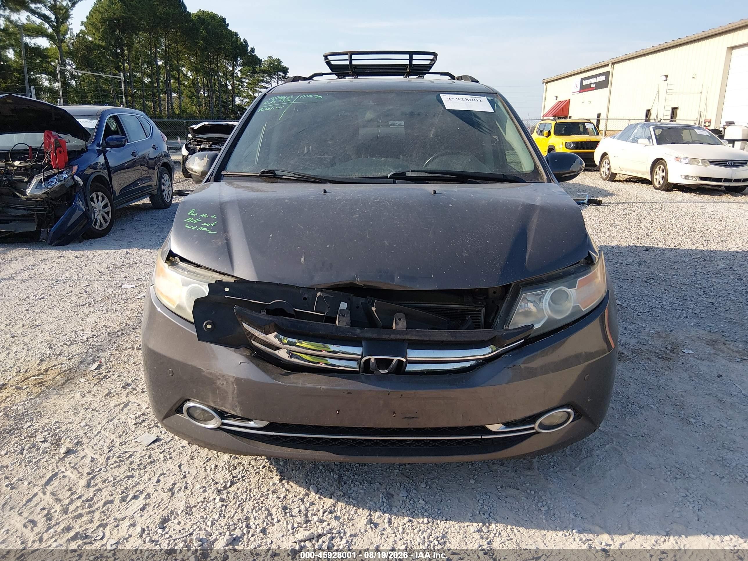 2014 Honda Odyssey Touring/touring Elite Gray vin: 5FNRL5H91EB014335
