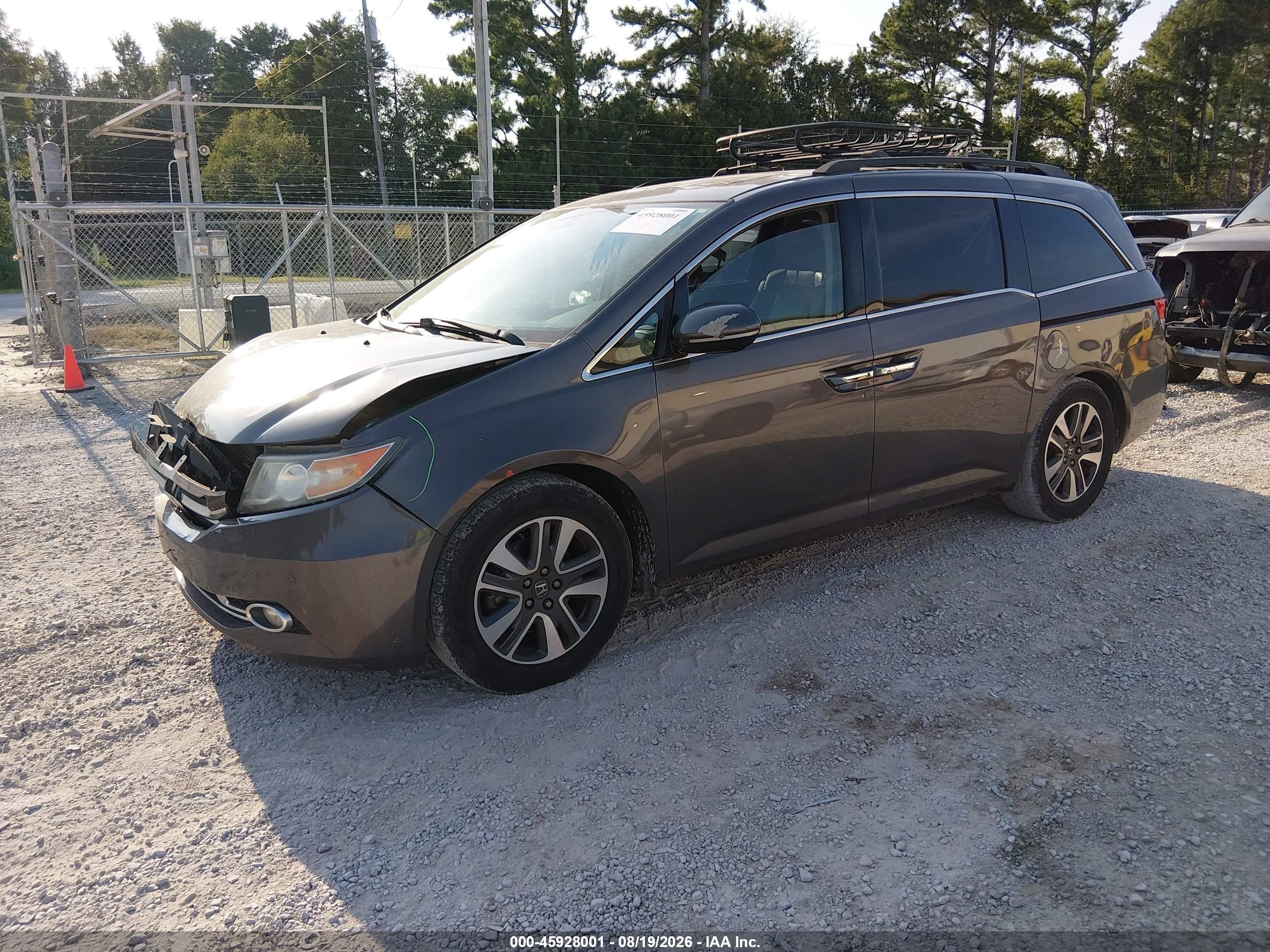 2014 Honda Odyssey Touring/touring Elite Gray vin: 5FNRL5H91EB014335