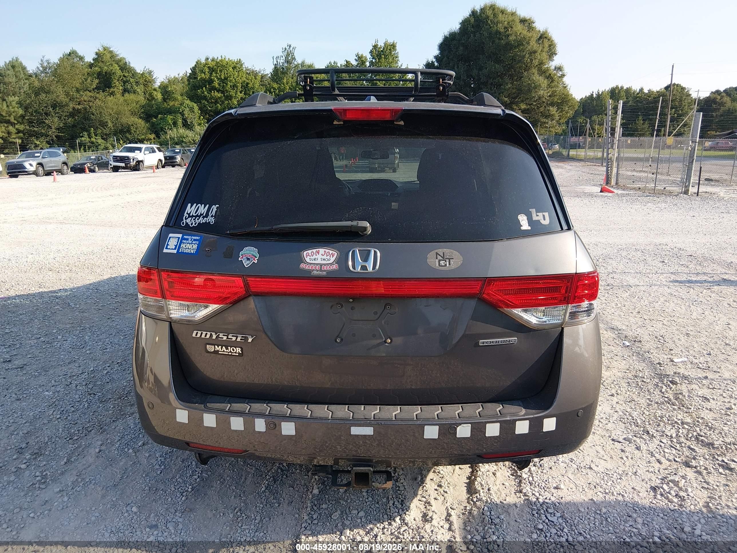 2014 Honda Odyssey Touring/touring Elite Gray vin: 5FNRL5H91EB014335