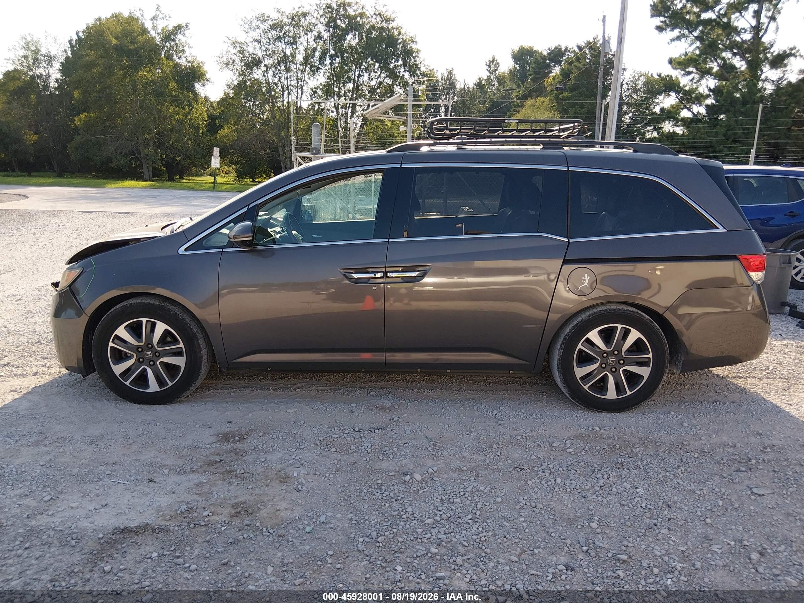 2014 Honda Odyssey Touring/touring Elite Gray vin: 5FNRL5H91EB014335