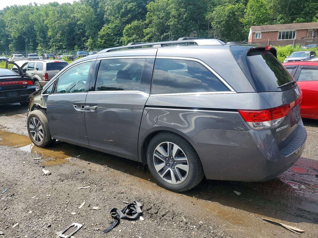 2014 Honda Odyssey Touring Gray vin: 5FNRL5H91EB031507