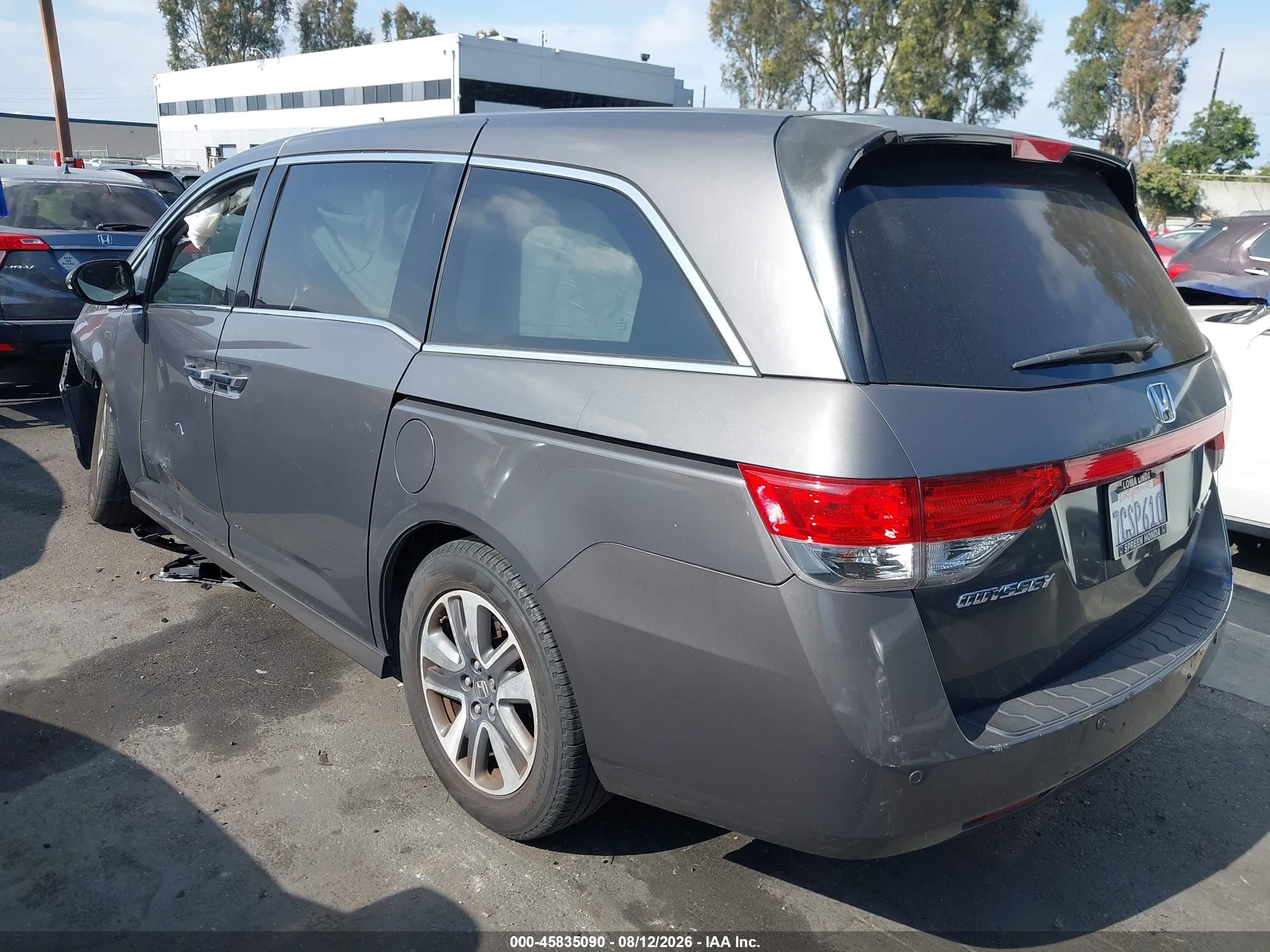 2014 Honda Odyssey Touring/touring Elite Blue vin: 5FNRL5H91EB047951