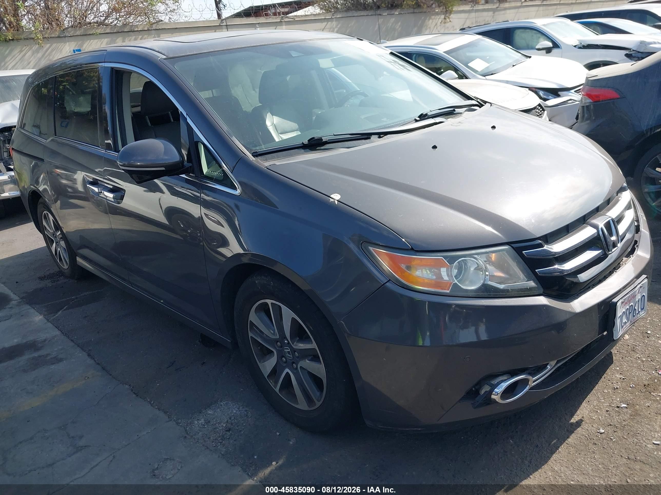 2014 Honda Odyssey Touring/touring Elite Blue vin: 5FNRL5H91EB047951