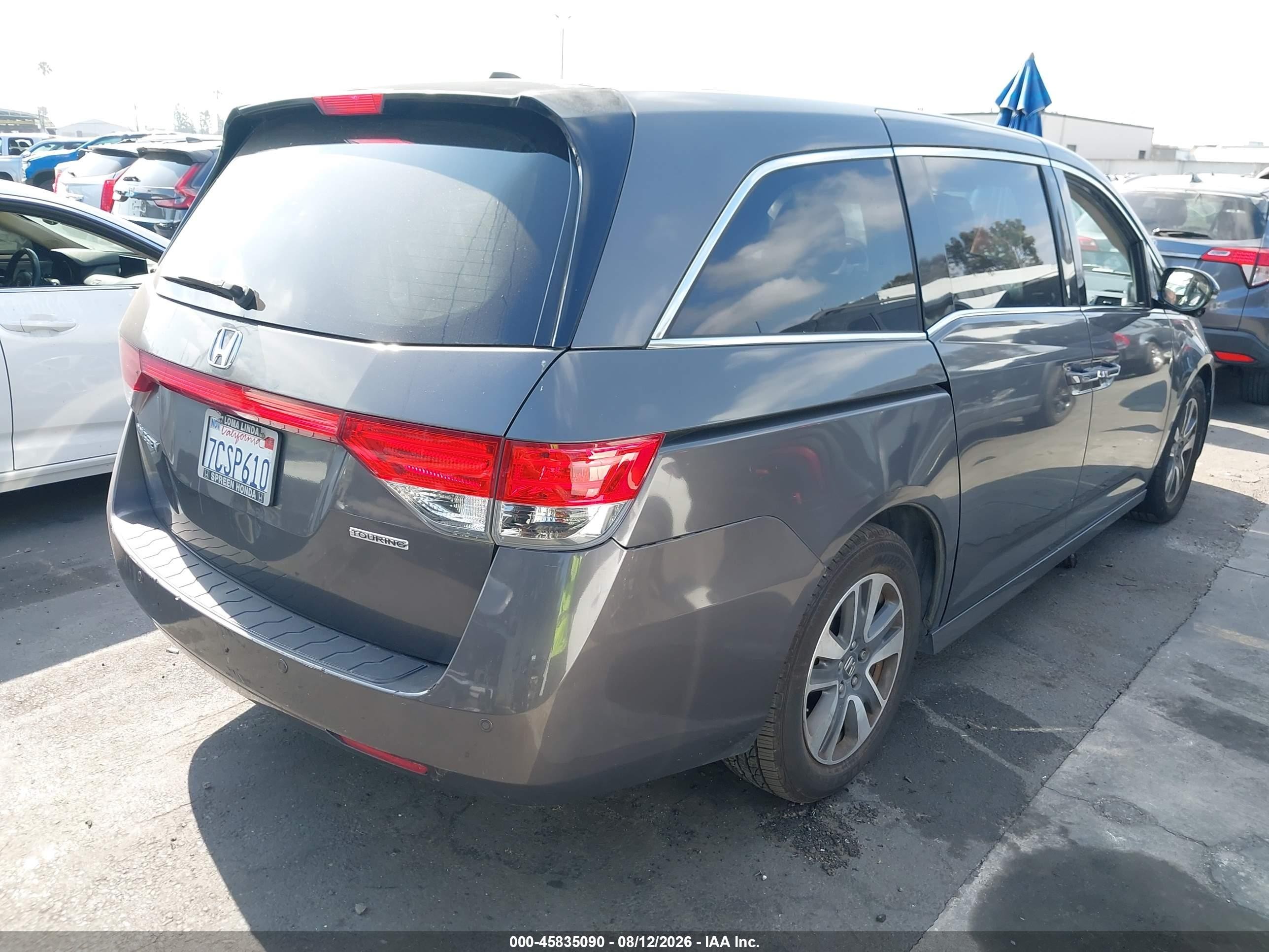 2014 Honda Odyssey Touring/touring Elite Blue vin: 5FNRL5H91EB047951