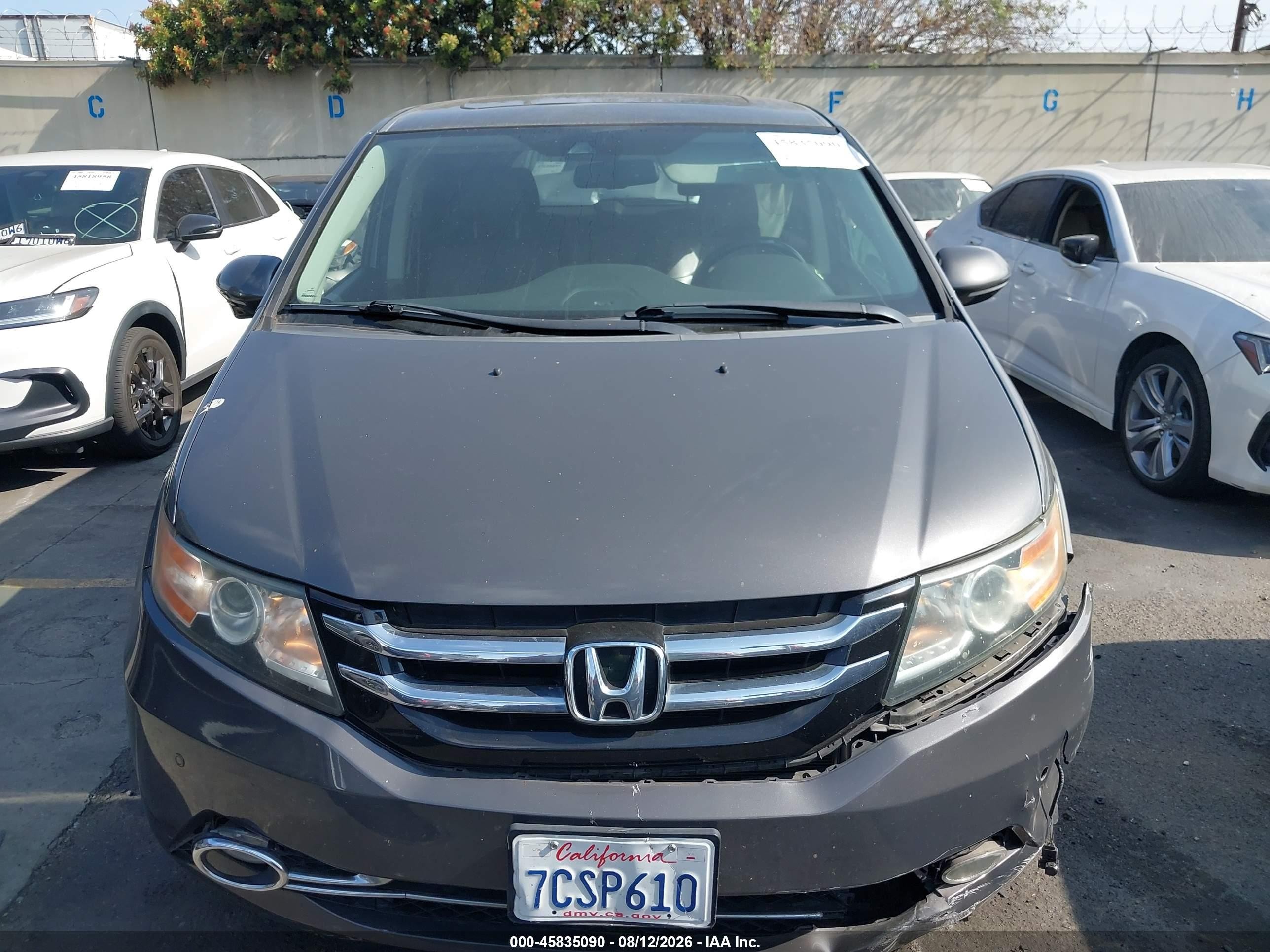 2014 Honda Odyssey Touring/touring Elite Blue vin: 5FNRL5H91EB047951