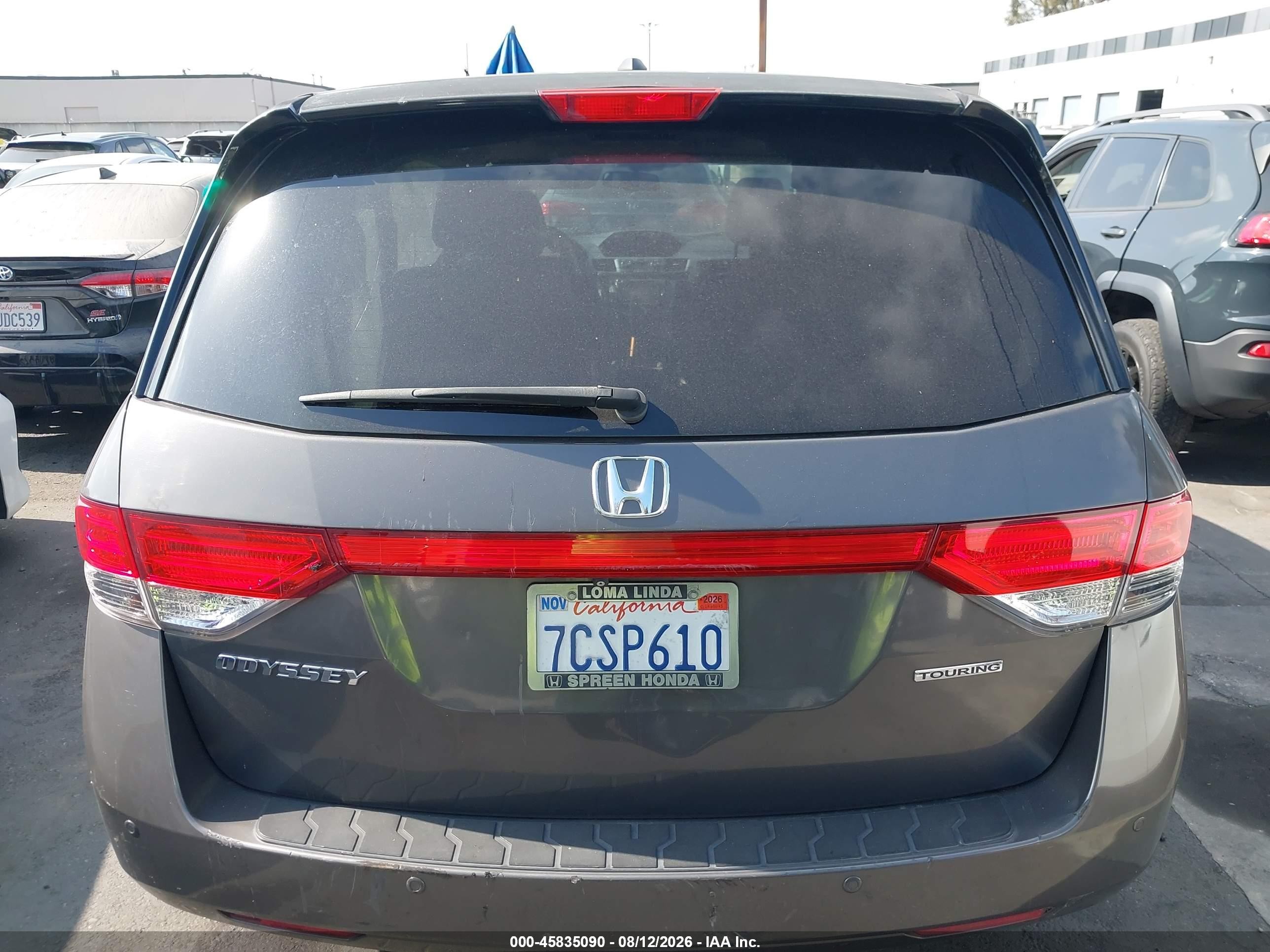 2014 Honda Odyssey Touring/touring Elite Blue vin: 5FNRL5H91EB047951