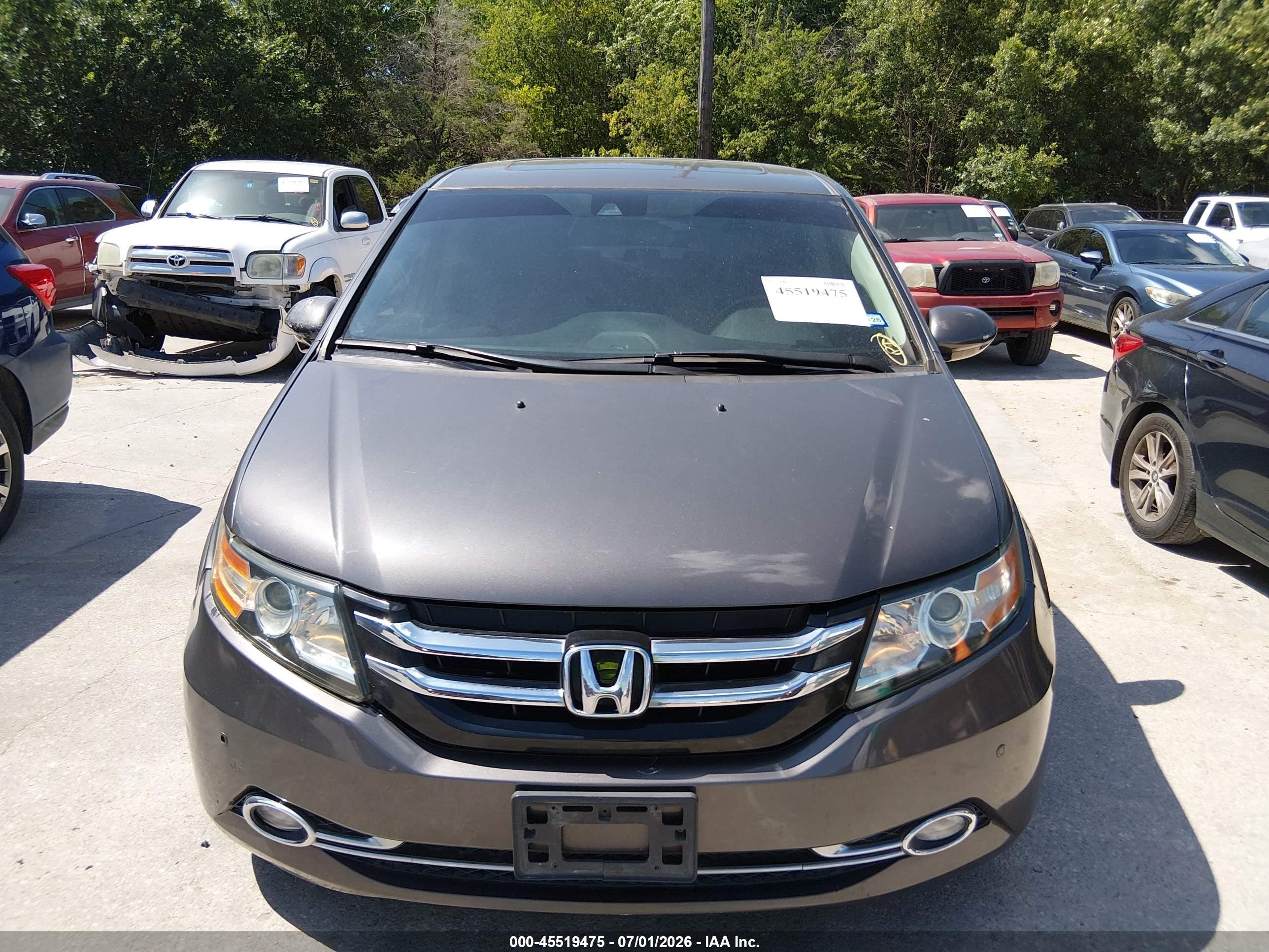 2014 Honda Odyssey Touring/touring Elite Brown vin: 5FNRL5H91EB052499