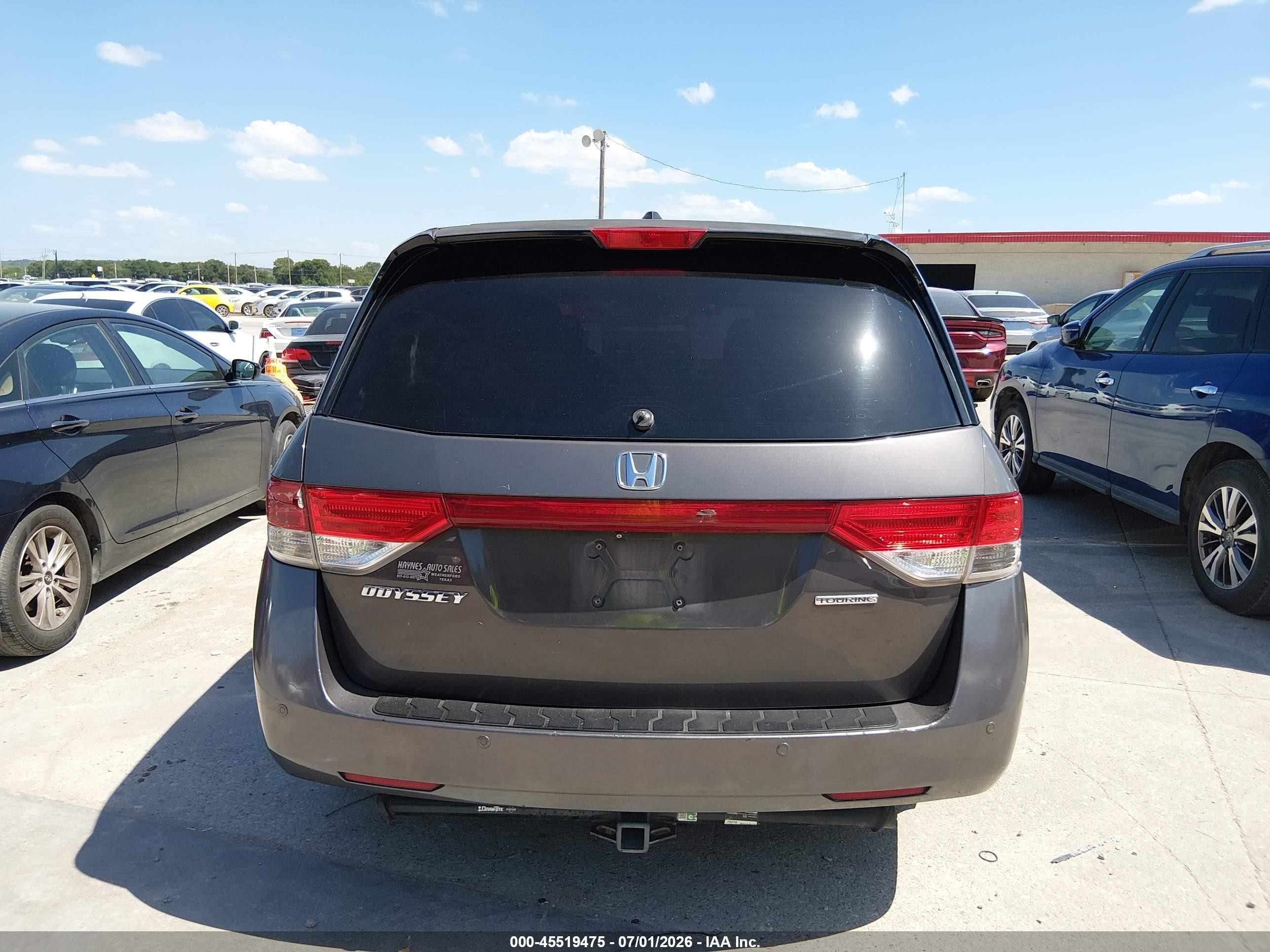 2014 Honda Odyssey Touring/touring Elite Brown vin: 5FNRL5H91EB052499