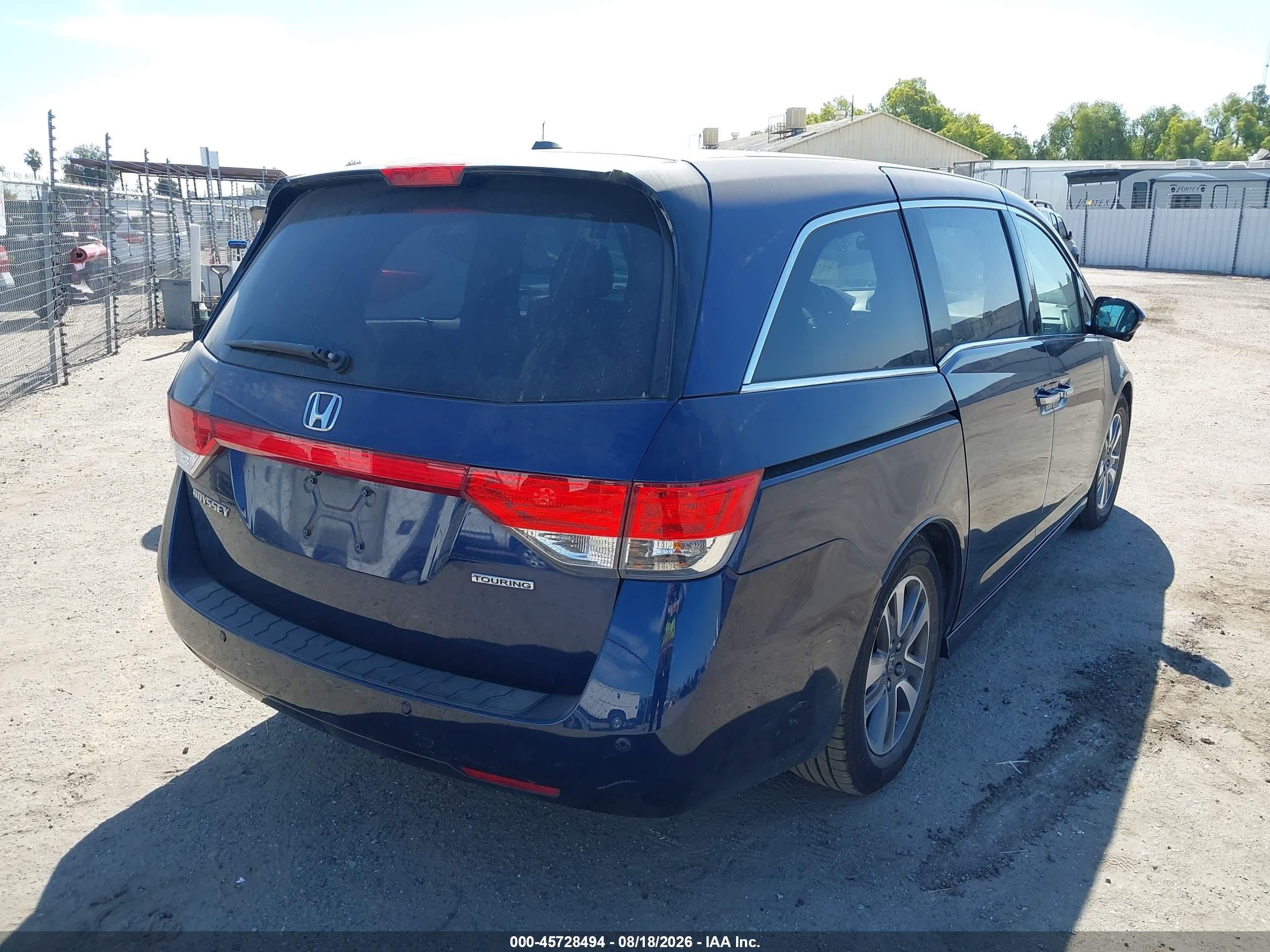 2014 Honda Odyssey Touring/touring Elite Blue vin: 5FNRL5H91EB088256
