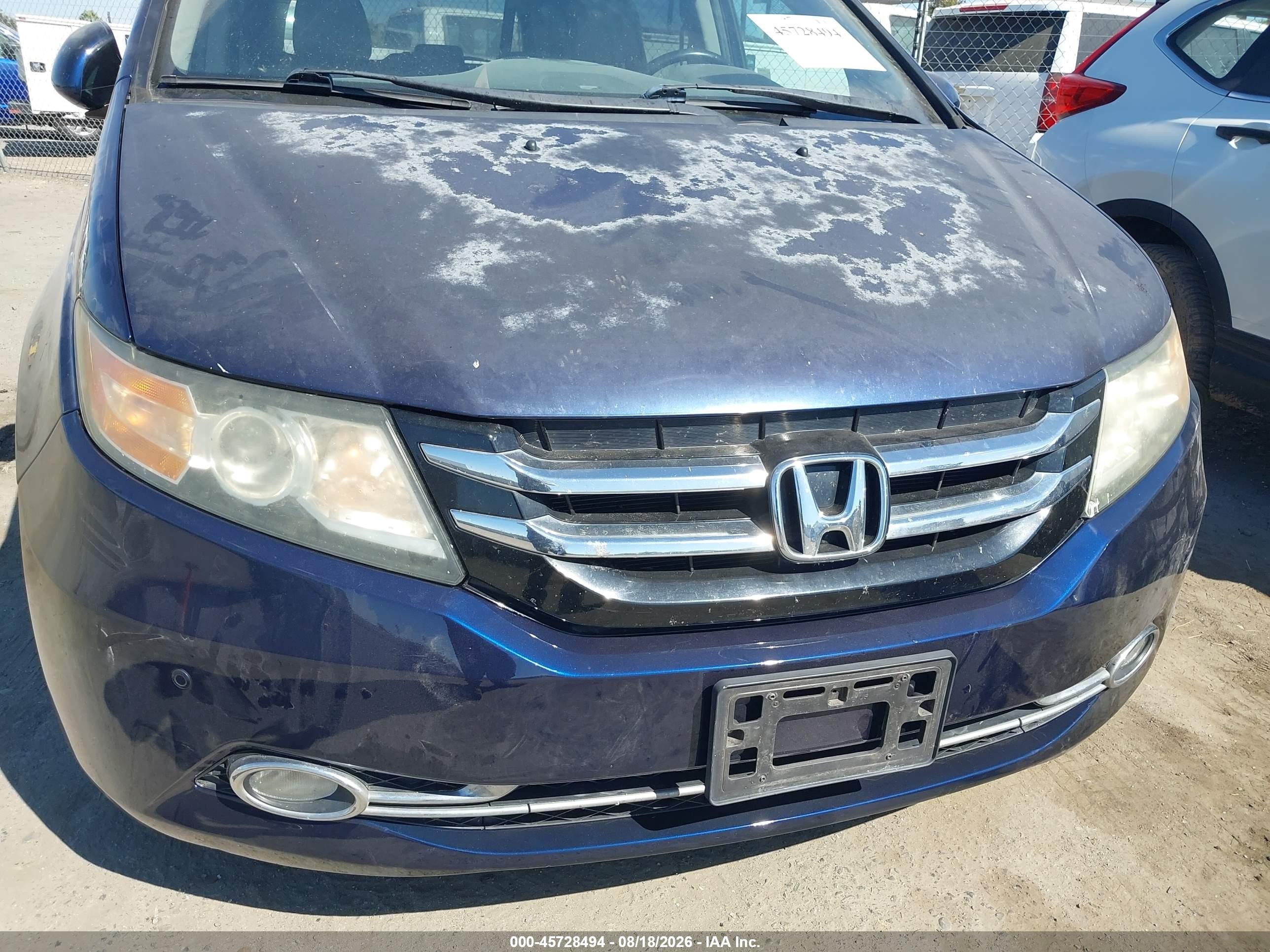 2014 Honda Odyssey Touring/touring Elite Blue vin: 5FNRL5H91EB088256