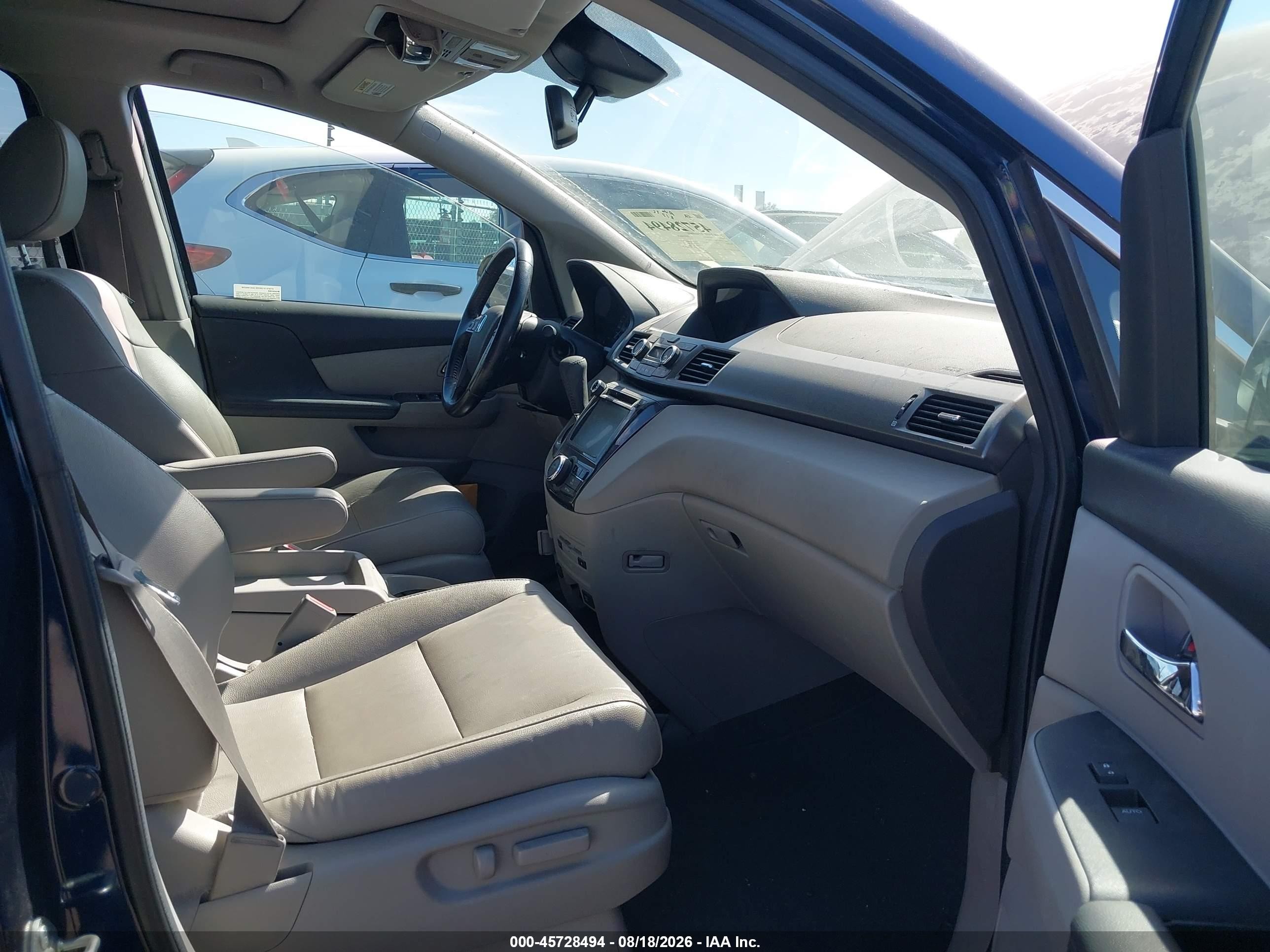 2014 Honda Odyssey Touring/touring Elite Blue vin: 5FNRL5H91EB088256