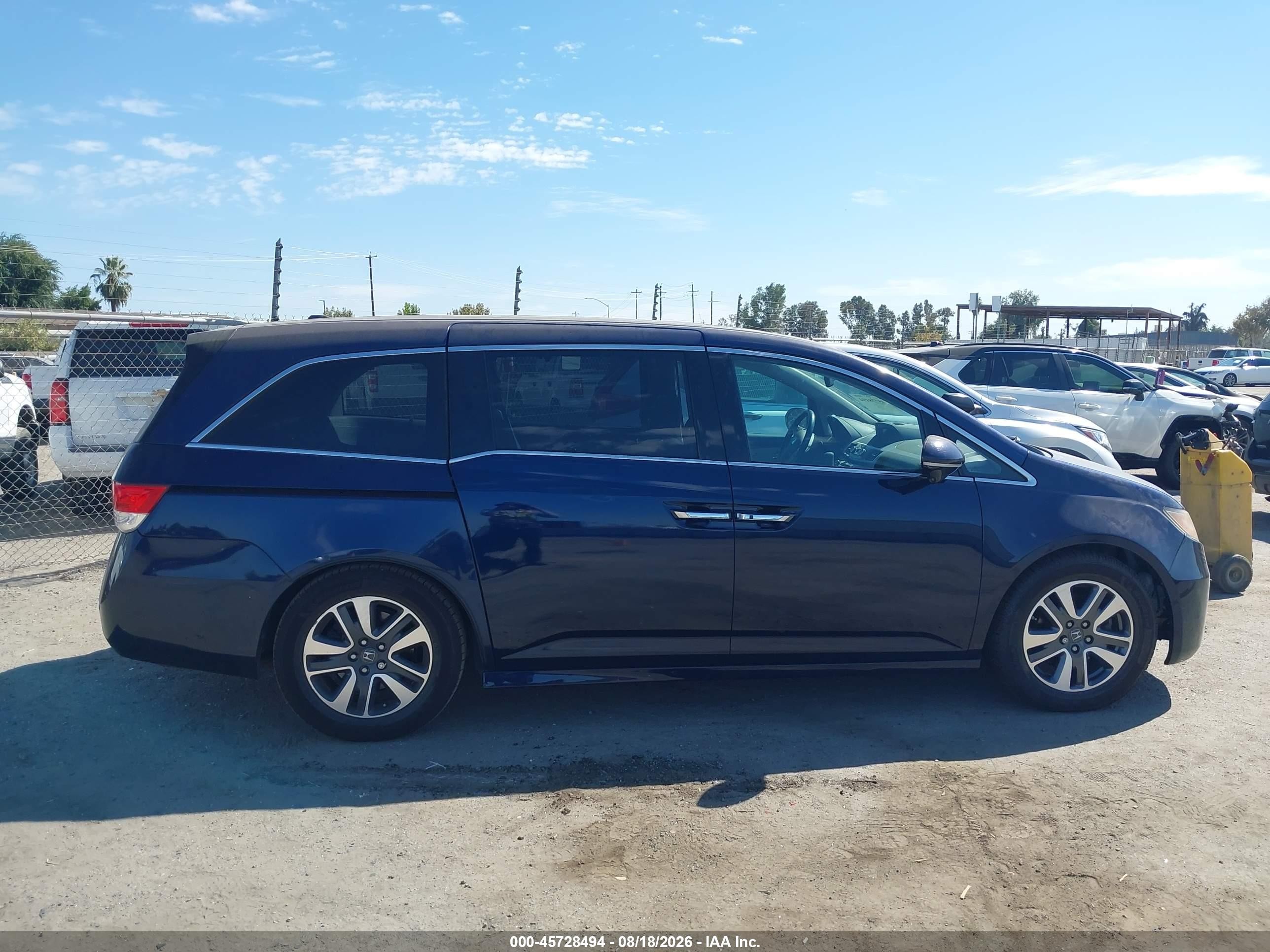 2014 Honda Odyssey Touring/touring Elite Blue vin: 5FNRL5H91EB088256