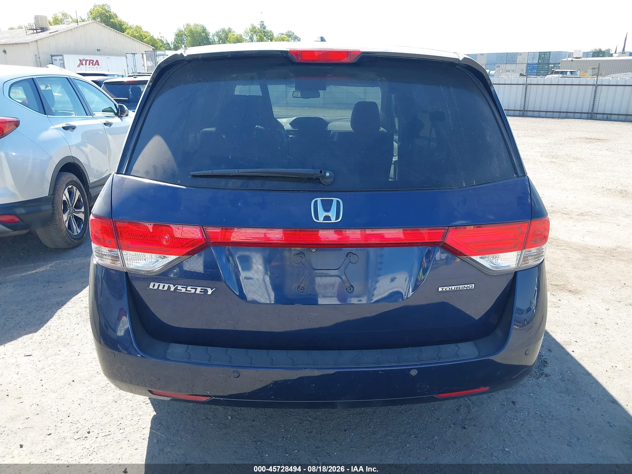 2014 Honda Odyssey Touring/touring Elite Blue vin: 5FNRL5H91EB088256