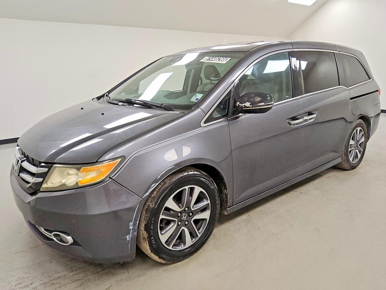 2014 Honda Odyssey Touring Gray vin: 5FNRL5H91EB094879