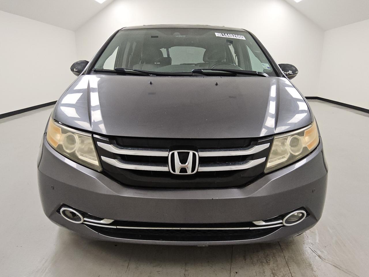 2014 Honda Odyssey Touring Gray vin: 5FNRL5H91EB094879 Damage: Left Head Lamp, Faded, Repair Required