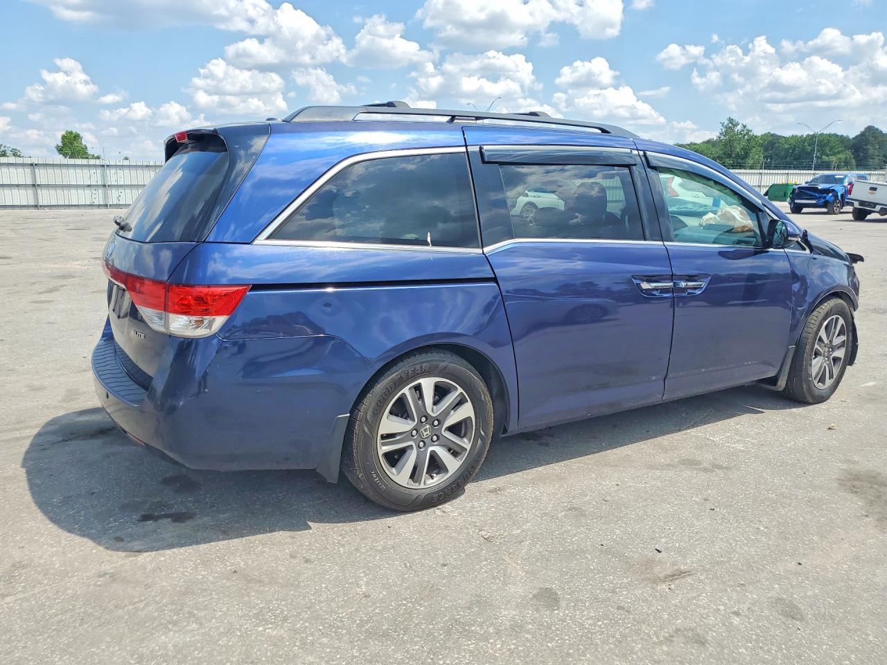 2014 Honda Odyssey Touring Blue vin: 5FNRL5H91EB095014