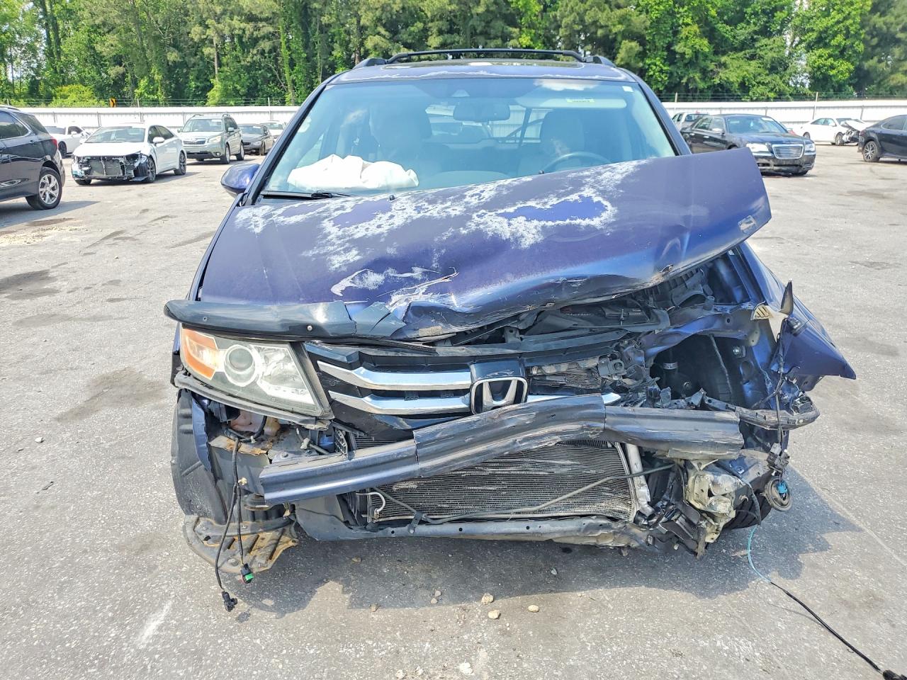2014 Honda Odyssey Touring Blue vin: 5FNRL5H91EB095014