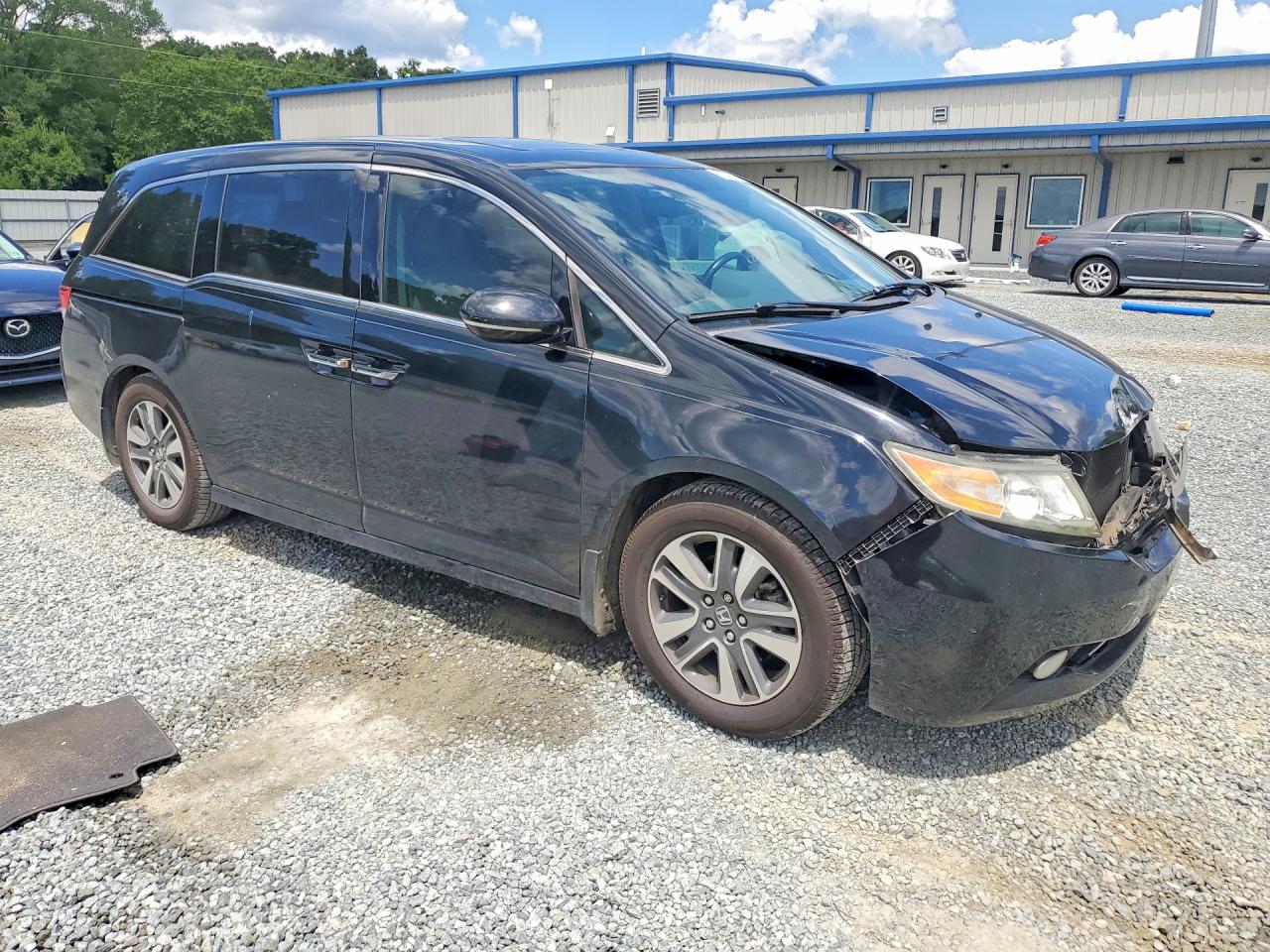 2014 Honda Odyssey Touring Black vin: 5FNRL5H91EB110580