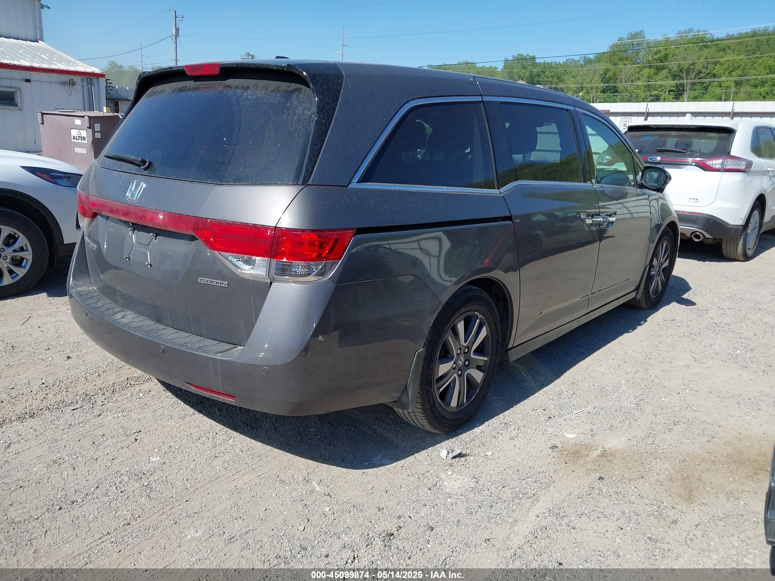 2014 Honda Odyssey Touring/touring Elite Gray vin: 5FNRL5H91EB112605