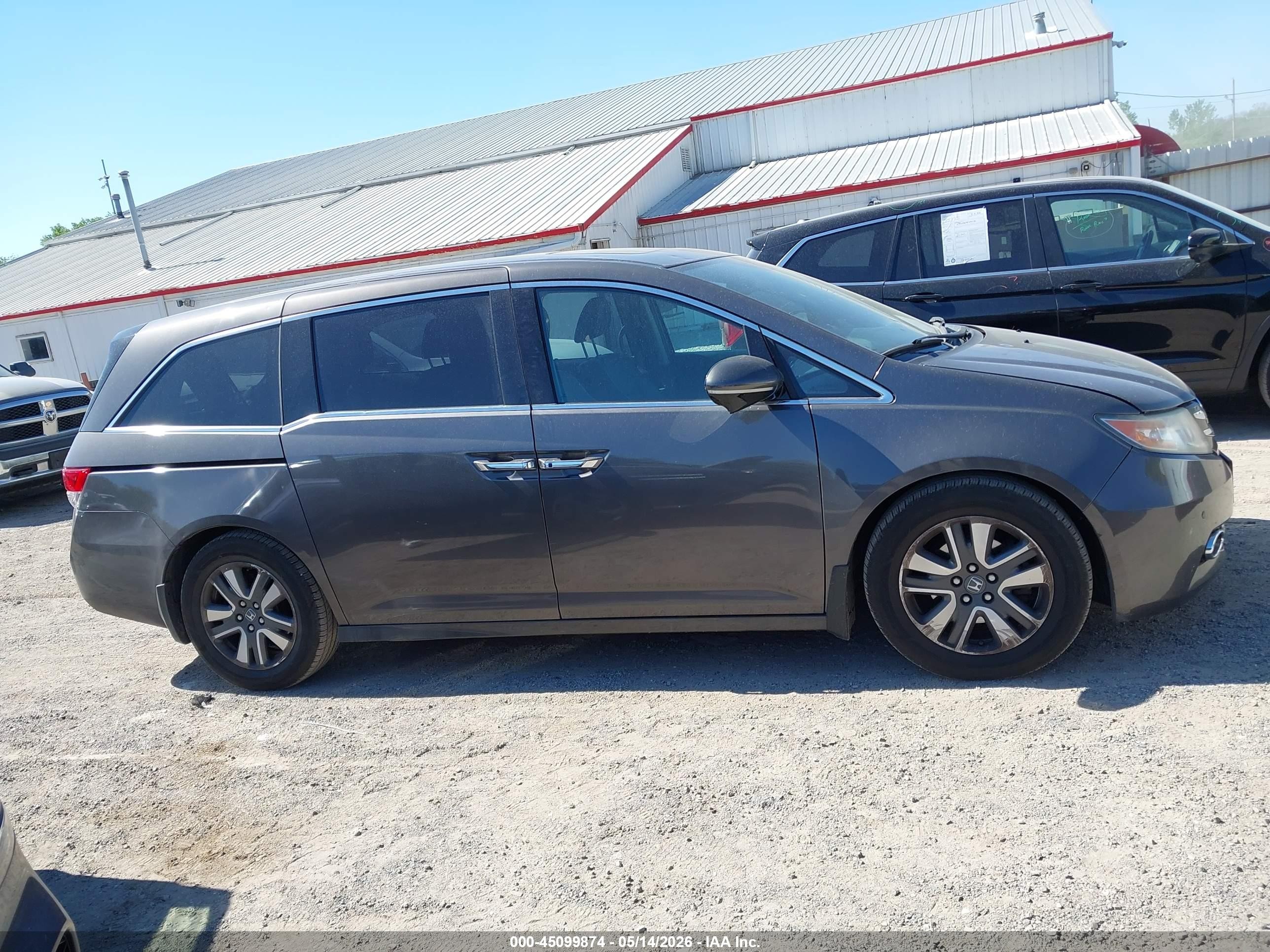 2014 Honda Odyssey Touring/touring Elite Gray vin: 5FNRL5H91EB112605