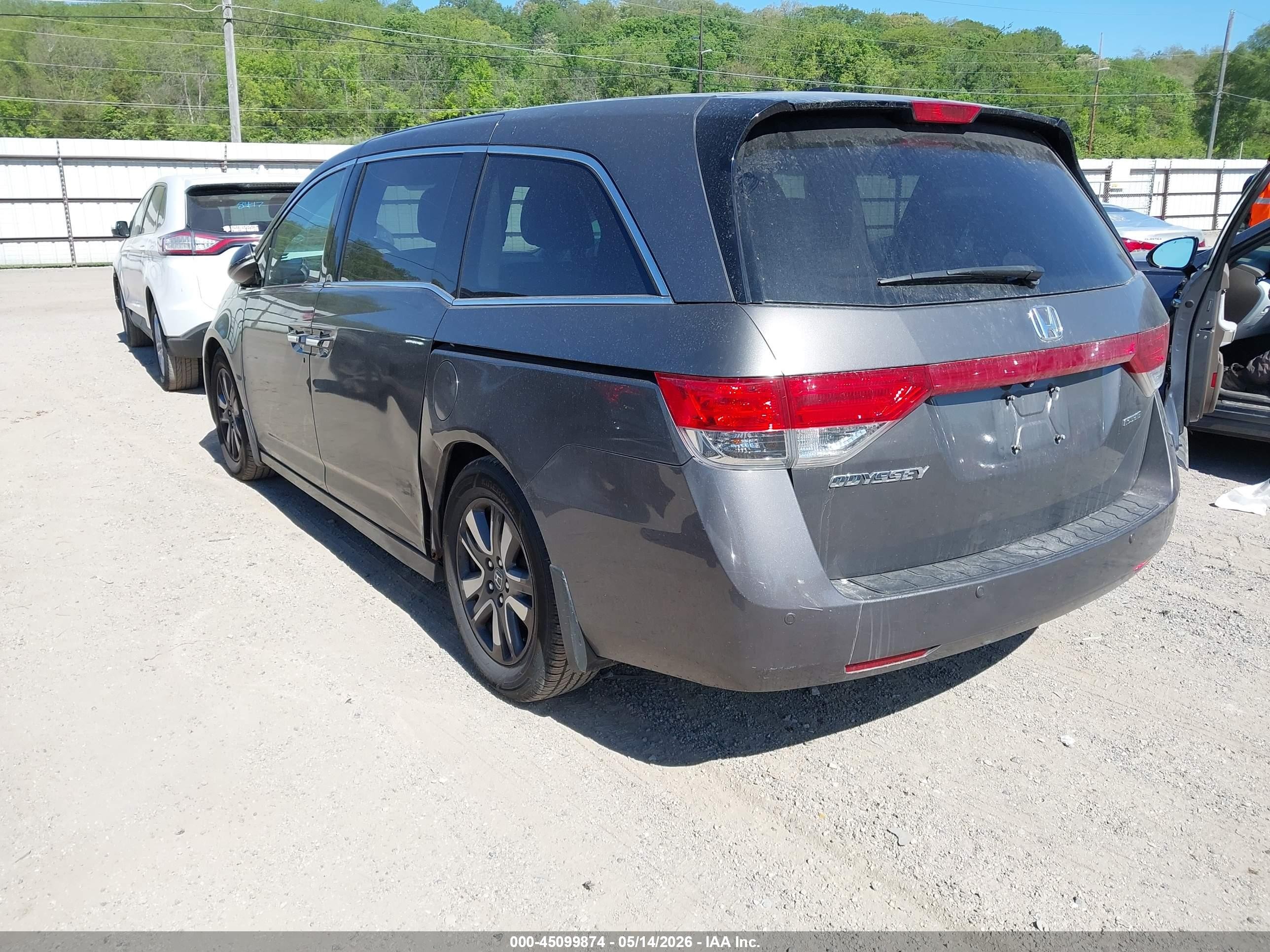 2014 Honda Odyssey Touring/touring Elite Gray vin: 5FNRL5H91EB112605