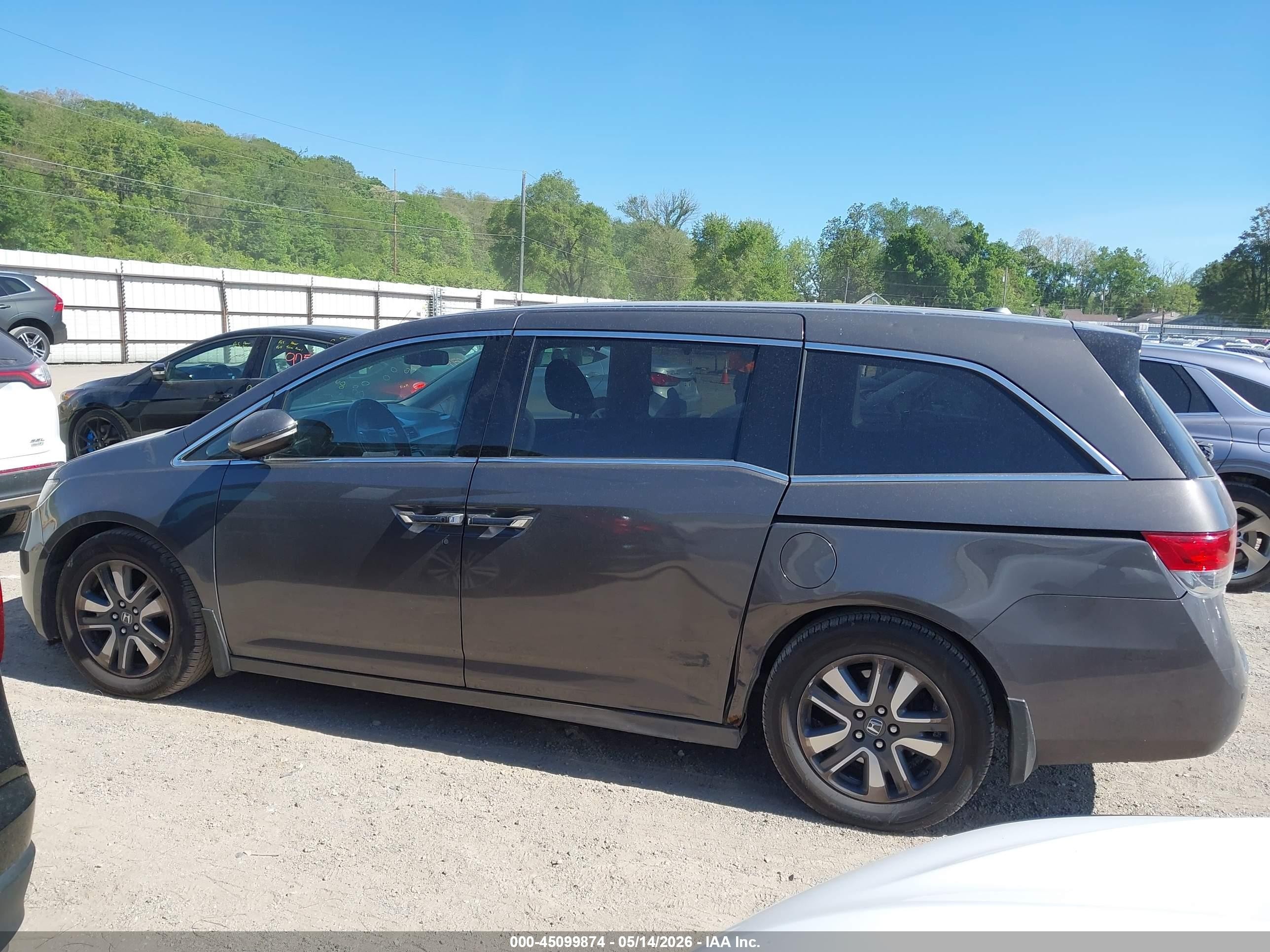 2014 Honda Odyssey Touring/touring Elite Gray vin: 5FNRL5H91EB112605