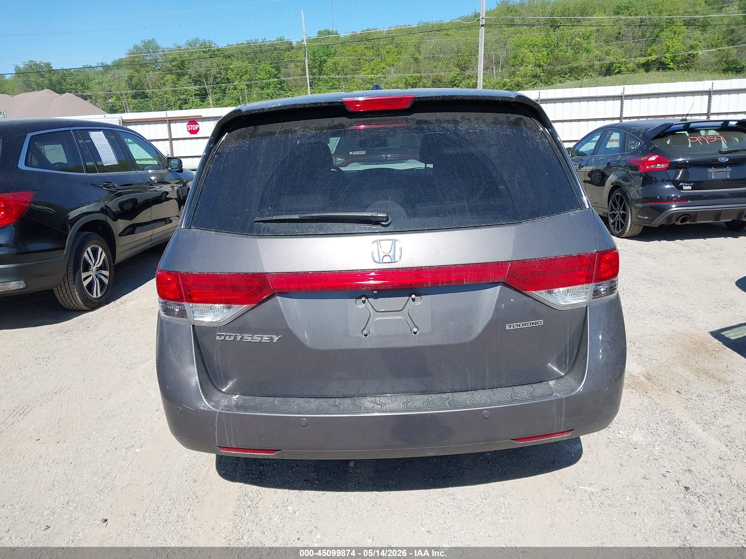 2014 Honda Odyssey Touring/touring Elite Gray vin: 5FNRL5H91EB112605