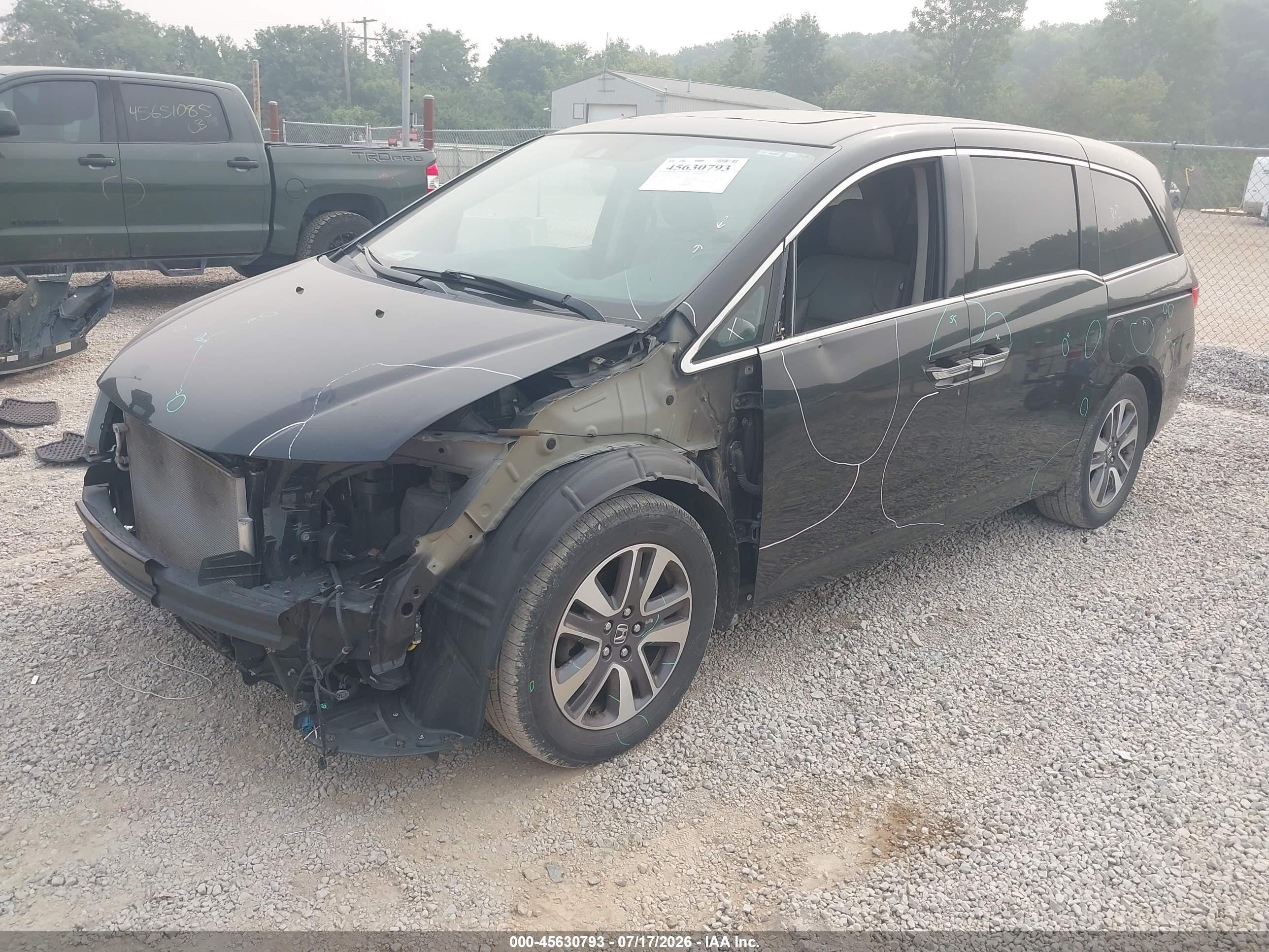 2014 Honda Odyssey Touring/touring Elite Black vin: 5FNRL5H91EB133793