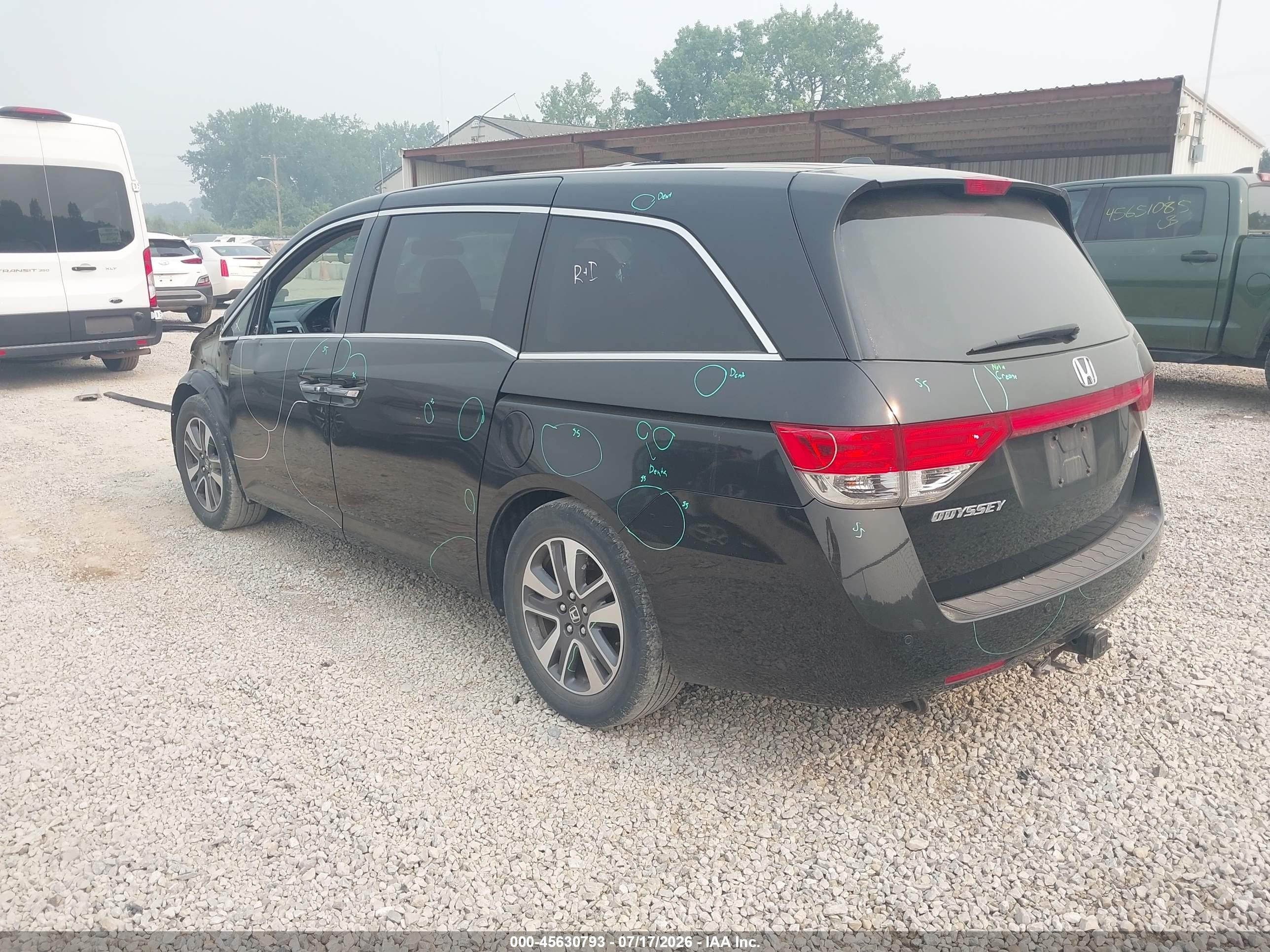 2014 Honda Odyssey Touring/touring Elite Black vin: 5FNRL5H91EB133793