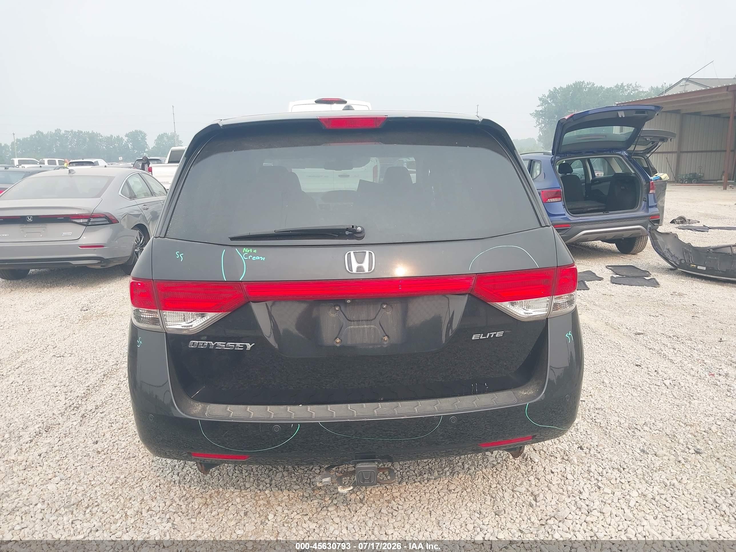 2014 Honda Odyssey Touring/touring Elite Black vin: 5FNRL5H91EB133793