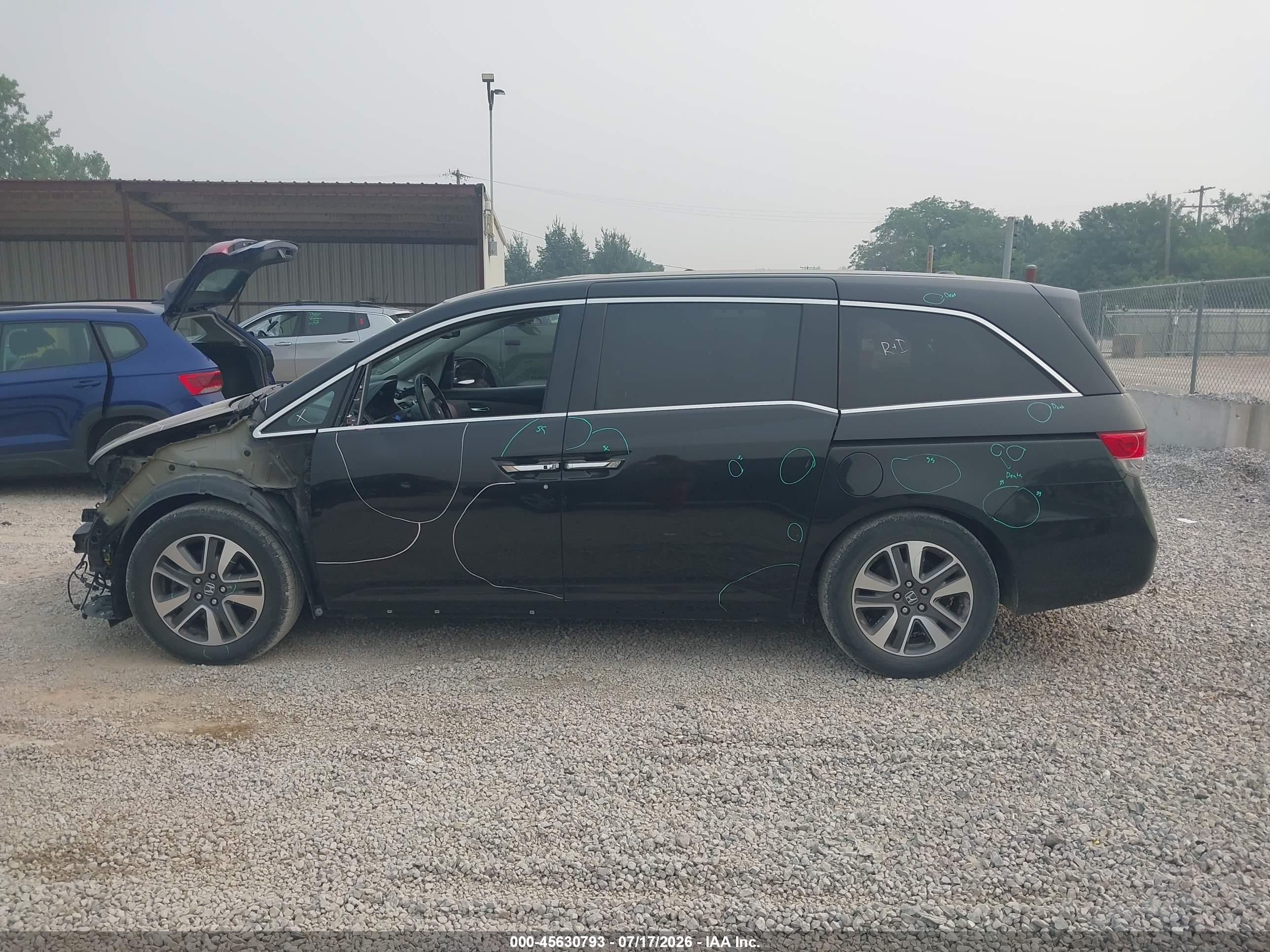 2014 Honda Odyssey Touring/touring Elite Black vin: 5FNRL5H91EB133793