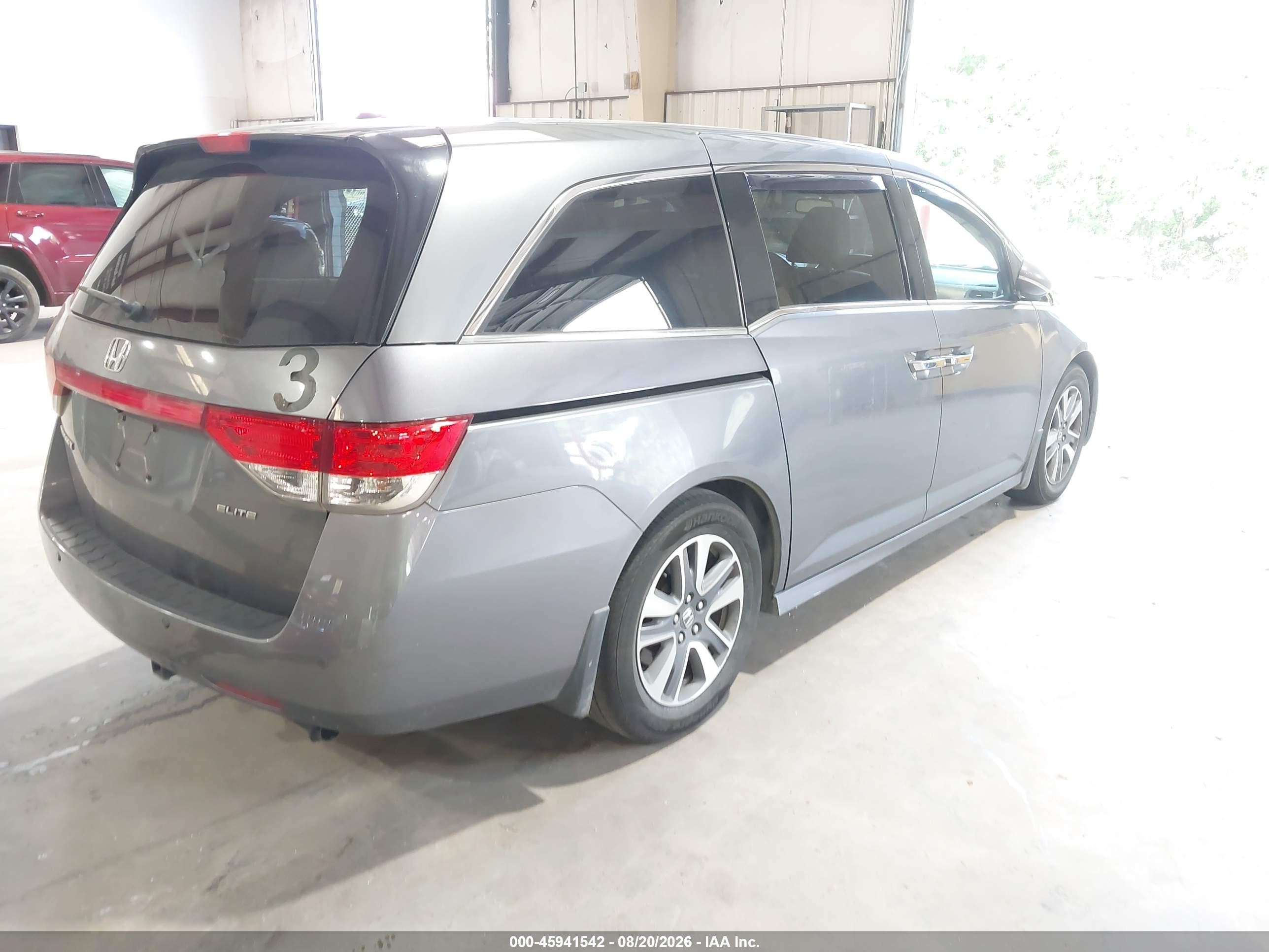2014 Honda Odyssey Touring/touring Elite Gray vin: 5FNRL5H91EB136435